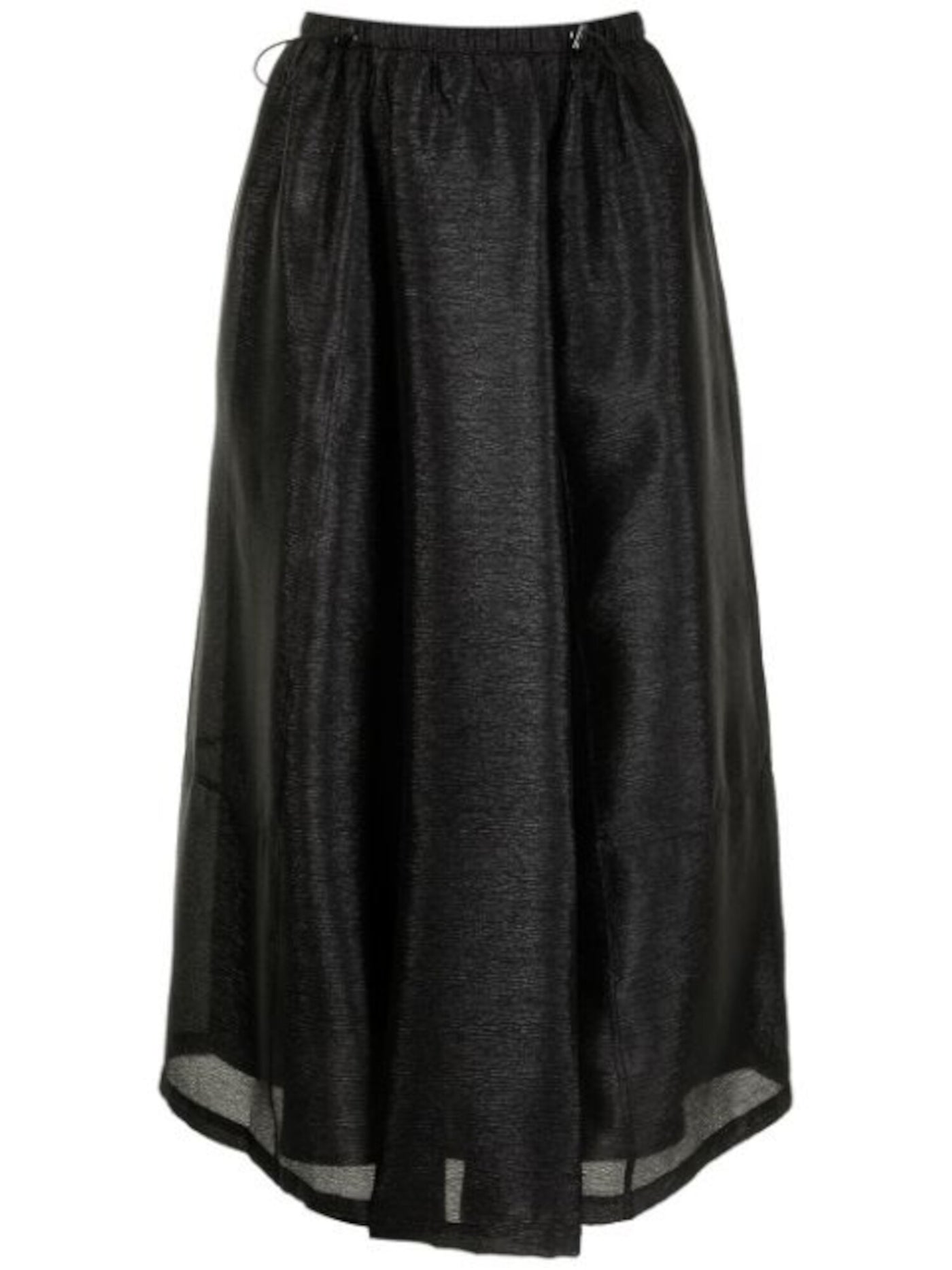 EMPORIO ARMANI Womens Black Textured Midi Evening A-Line Skirt 38