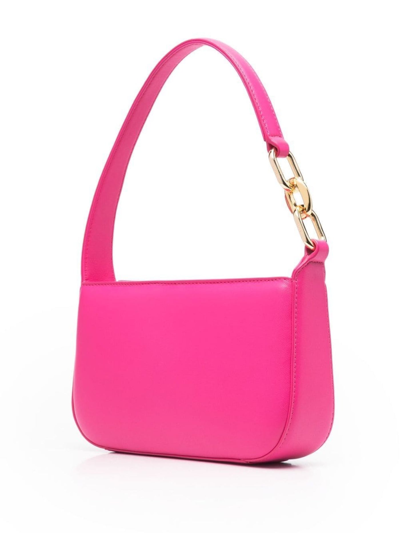 MCM Women's Pink Solid Leather Single Strap Shoulder Bag