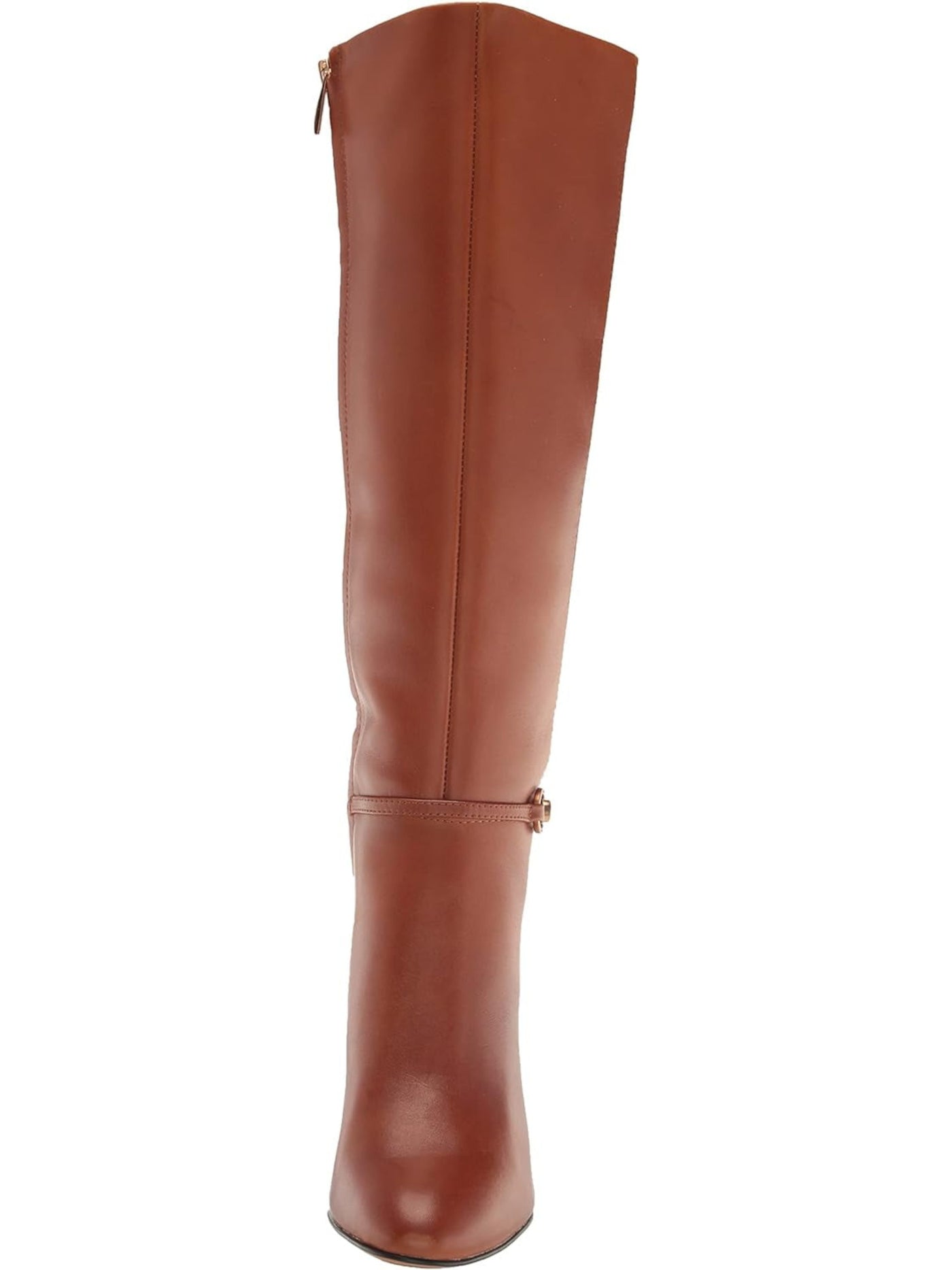 FRANCO SARTO Womens Brown Comfort Palermo Almond Toe Block Heel Zip-Up Leather Dress Boots 9.5 M