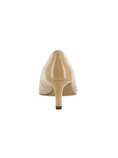 EASY STREET Womens Beige Padded Comfort Pointe Pointed Toe Kitten Heel Slip On Dress Pumps Shoes 7.5 W