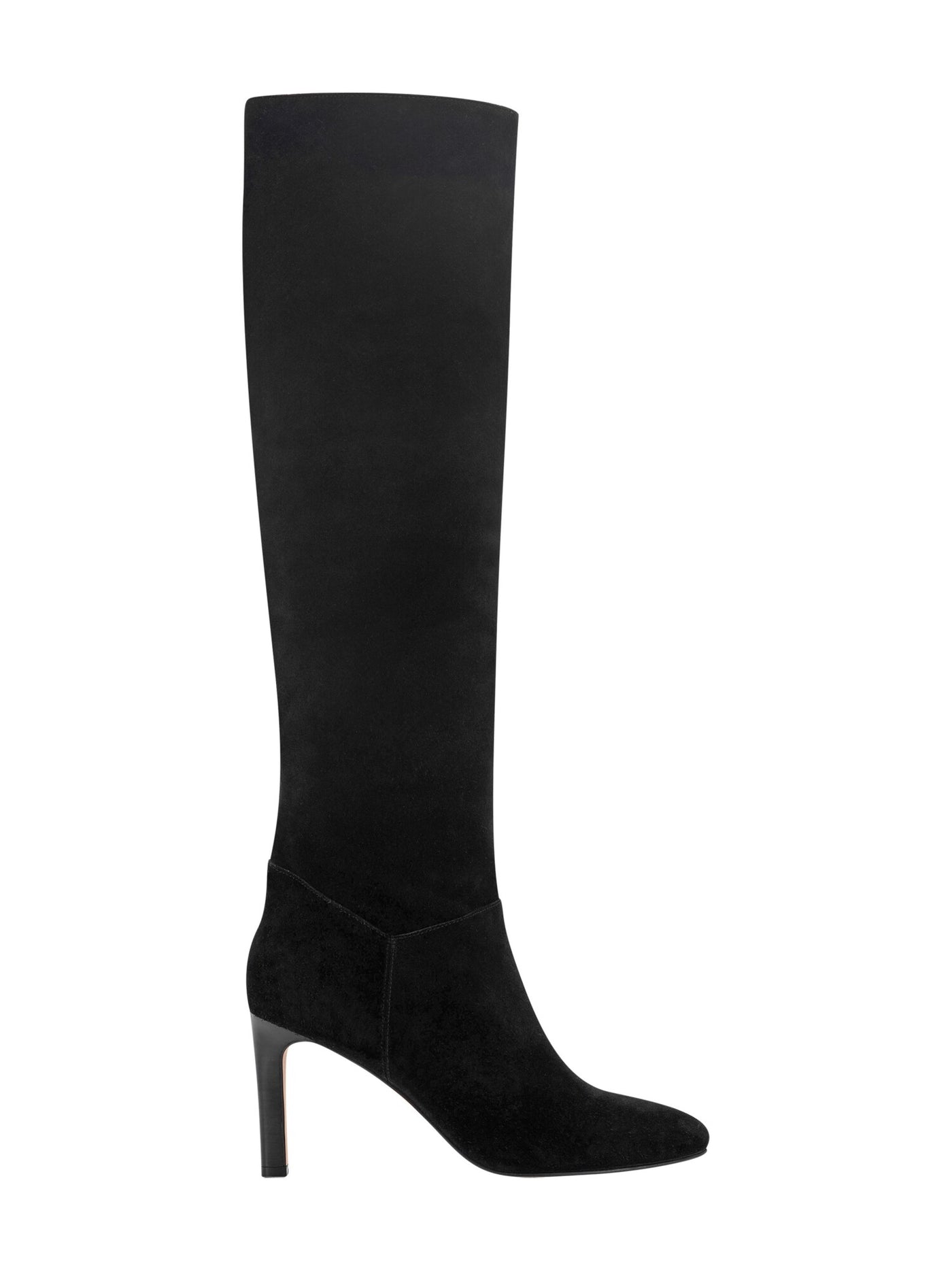 MARC FISHER Womens Black Cushioned Zadia Round Toe Stiletto Leather Dress Boots 9 M