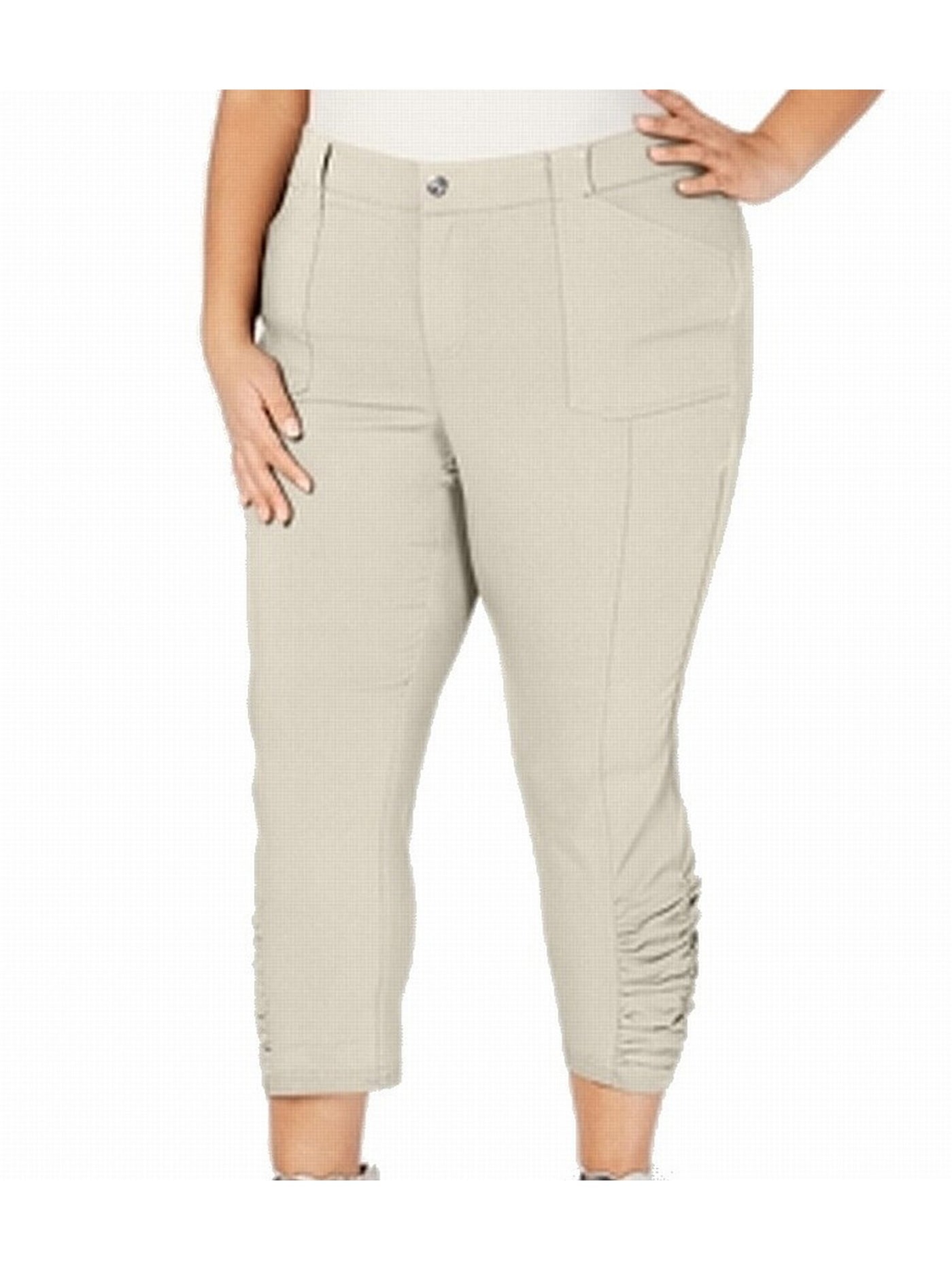 INC Womens Beige Skinny Pants 8