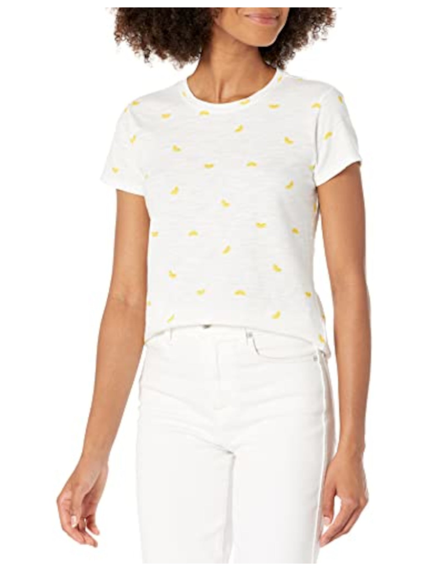 LUCKY BRAND Womens White Printed Short Sleeve Crew Neck T-Shirt XL