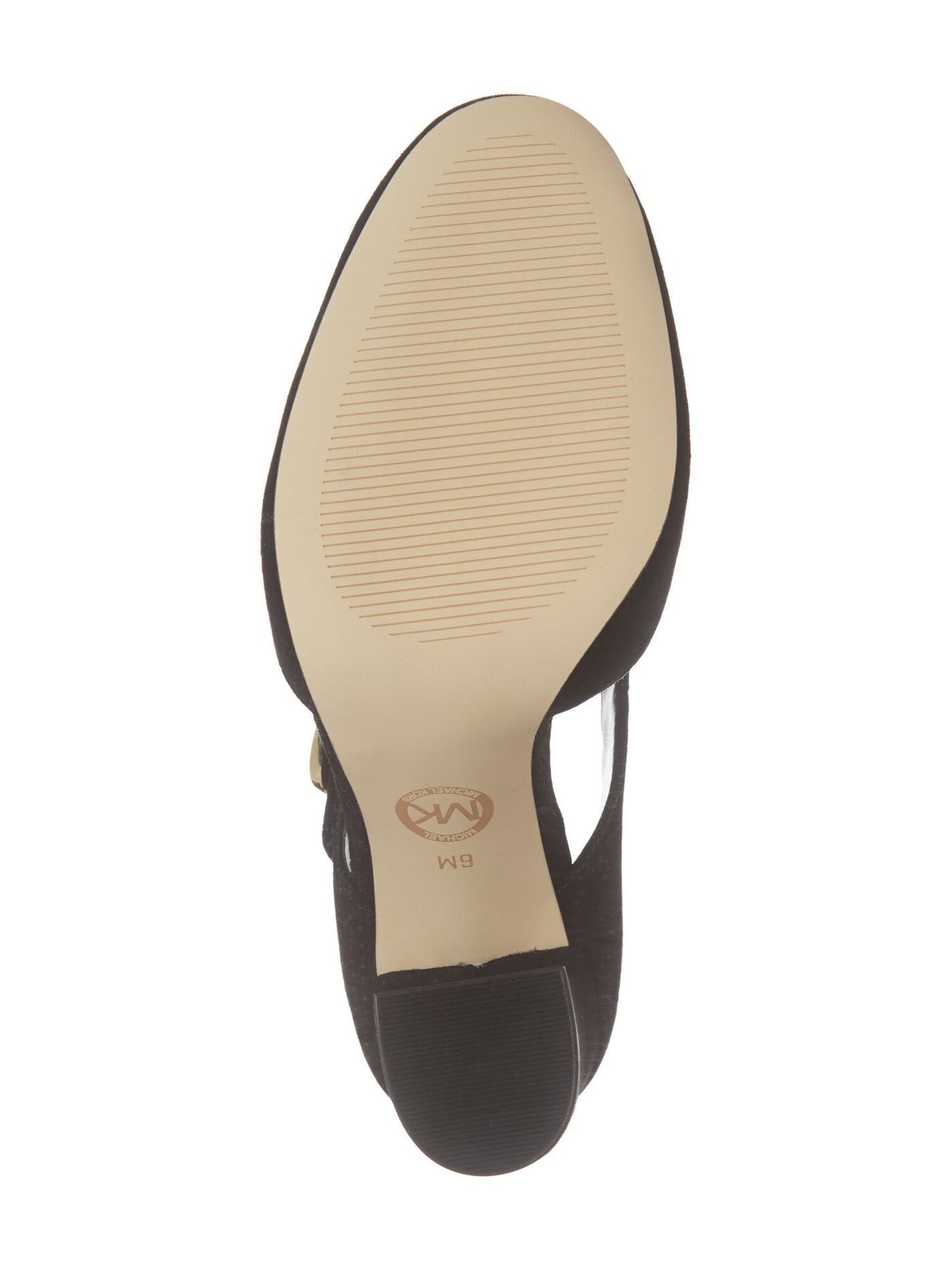 MICHAEL KORS Womens Black Padded Adjustable Alana Round Toe Block Heel Buckle Leather Pumps Shoes M