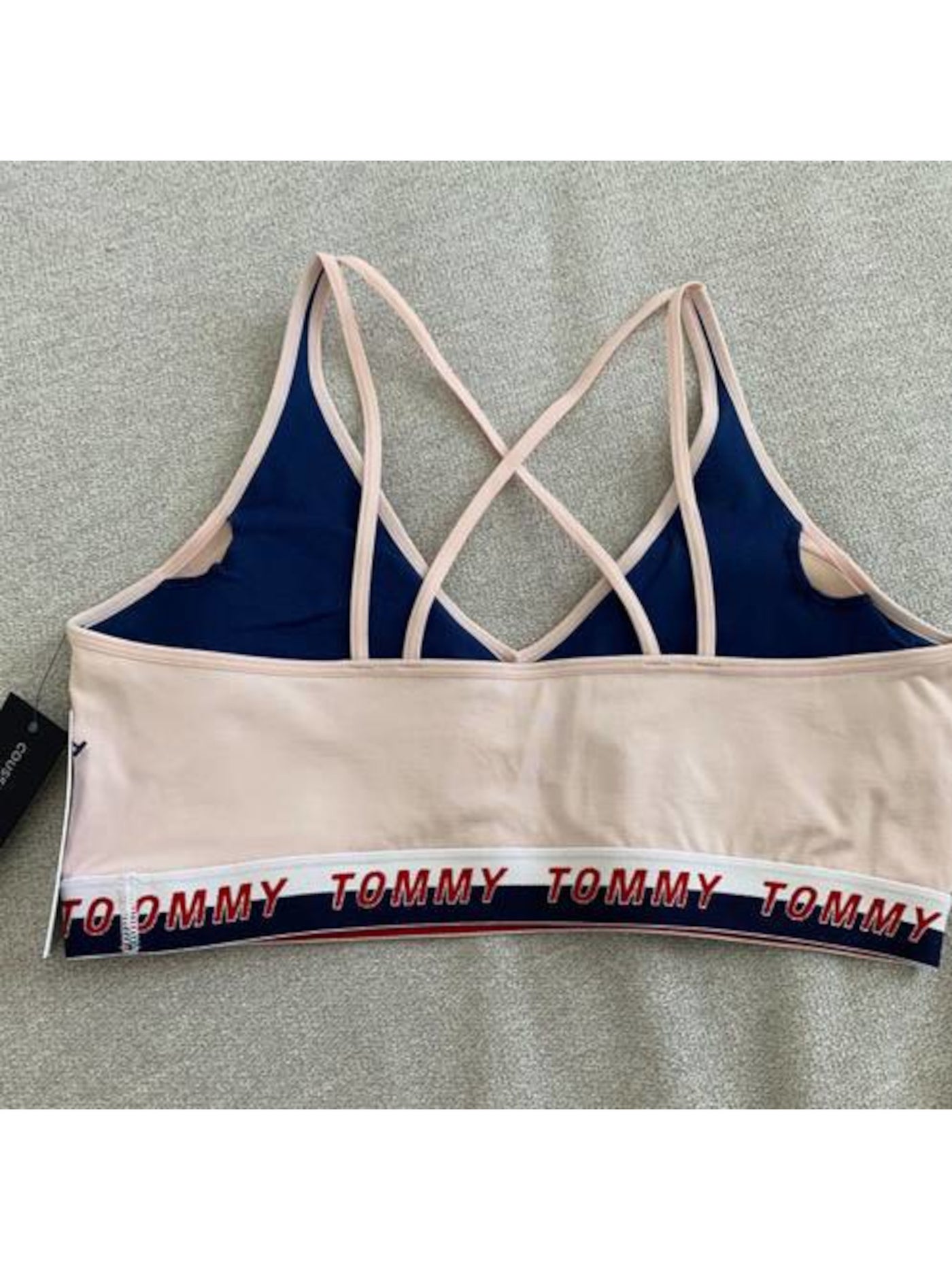 TOMMY HILFIGER SPORT Intimates Pink Low Impact Seamless Removable Cups Sports Bra XS