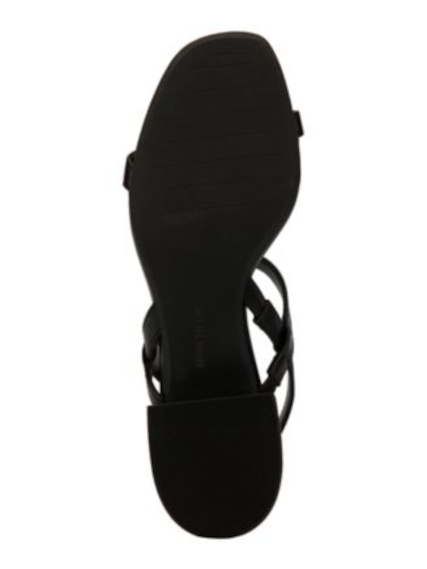 KENNETH COLE Womens Black Comfort Maisie Square Toe Block Heel Slip On Leather Slingback Sandal