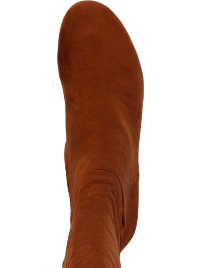 REACTION KENNETH COLE Womens Brown Zipper Adjustable Comfort Corie Round Toe Dress Boots Shoes 8 M