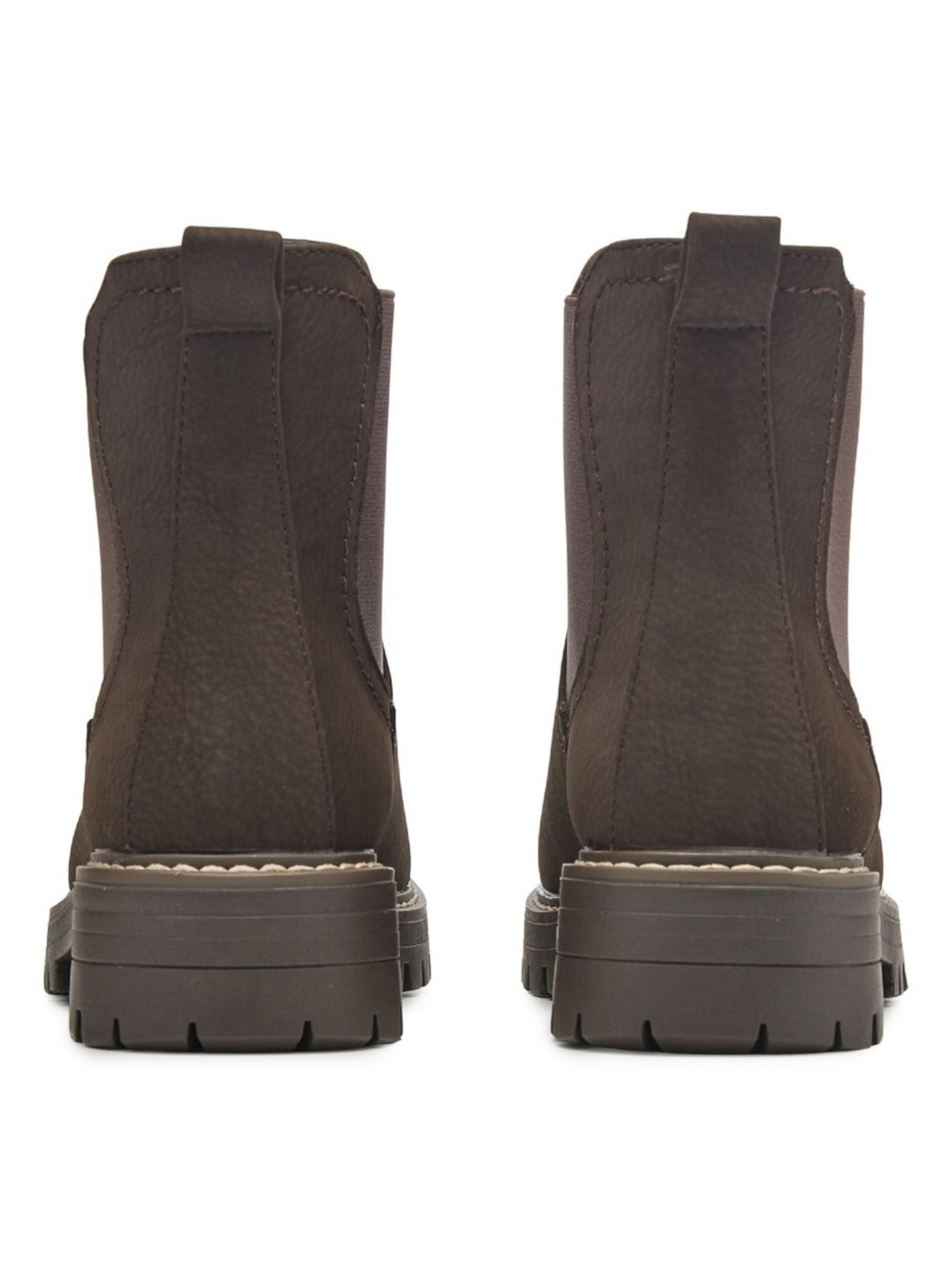 CLIFFS BY WHITE MOUNTAIN Womens Brown Heel Pull-Tab Lug Sole Goring Cushioned Mastery Round Toe Chelsea Boot 8 M
