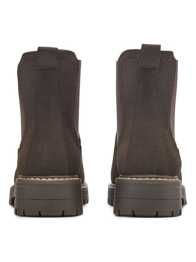 CLIFFS BY WHITE MOUNTAIN Womens Brown Heel Pull-Tab Lug Sole Goring Cushioned Mastery Round Toe Chelsea Boot 8 M