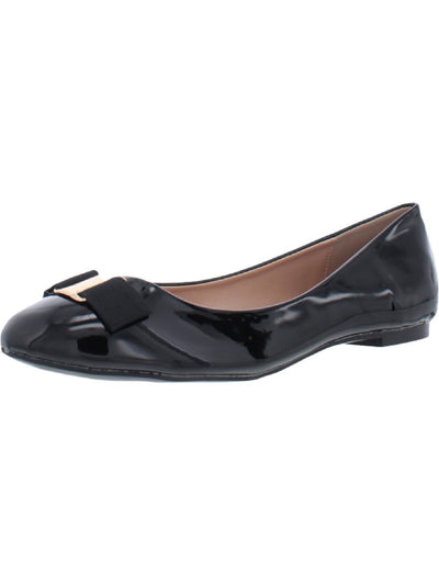 JOURNEE COLLECTION Womens Black Bow Accent Padded Kim Round Toe Slip On Ballet Flats 8 M