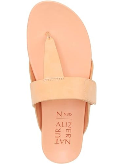 NATURALIZER Womens Orange Genn-twirl Round Toe Slip On Thong Sandals Shoes 7.5 M