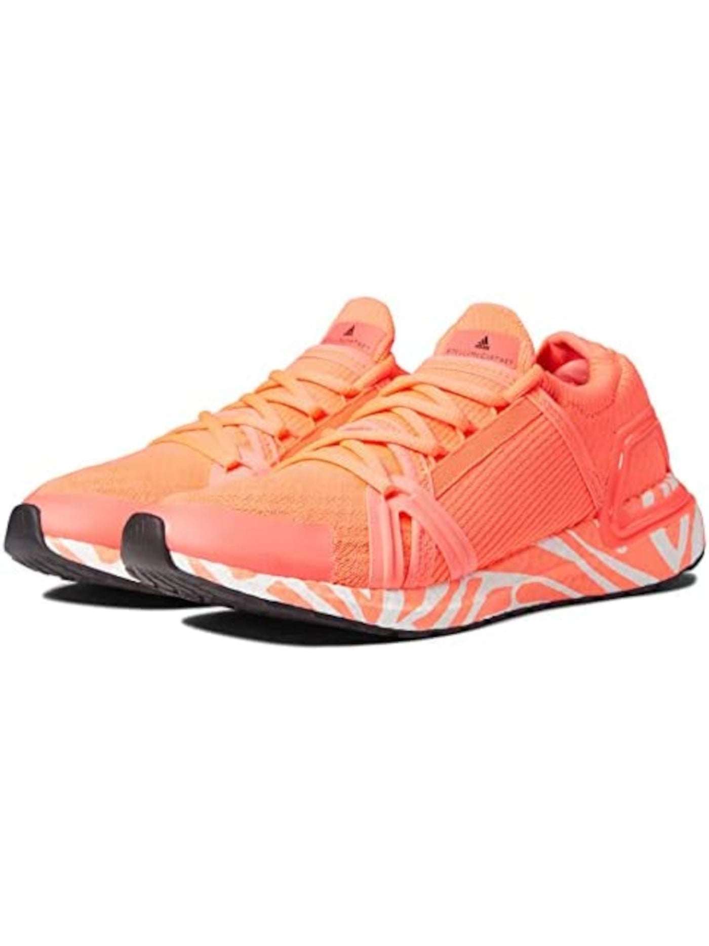 ADIDAS Womens Orange Stretch Removable Insole Comfort Stella Mccartney Asmc Ultraboost Round Toe Wedge Lace-Up Athletic Sneakers Shoes 9.5