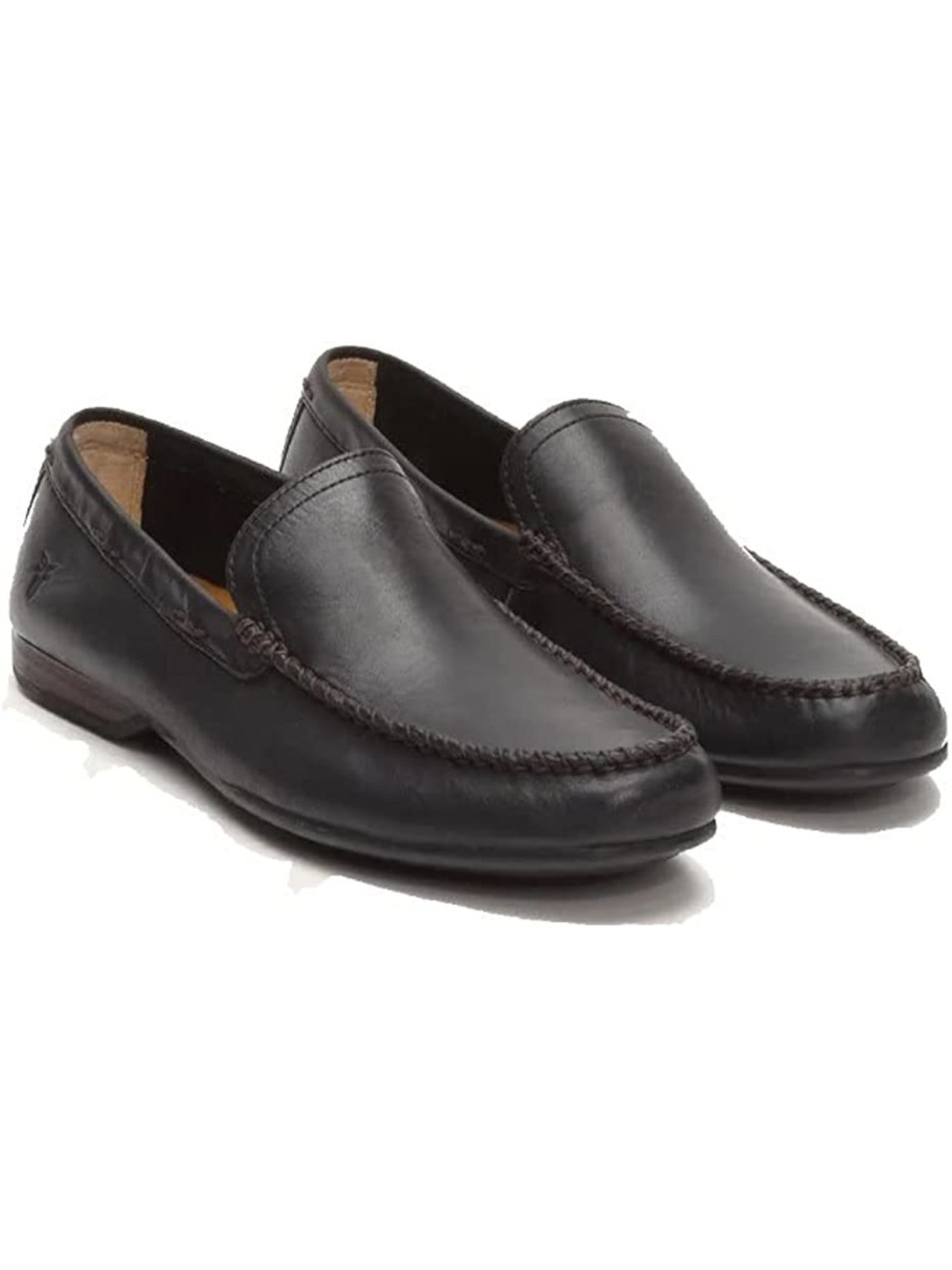 FRYE Mens Black Comfort Lewis Venetian Round Toe Slip On Leather Loafers Shoes 9.5