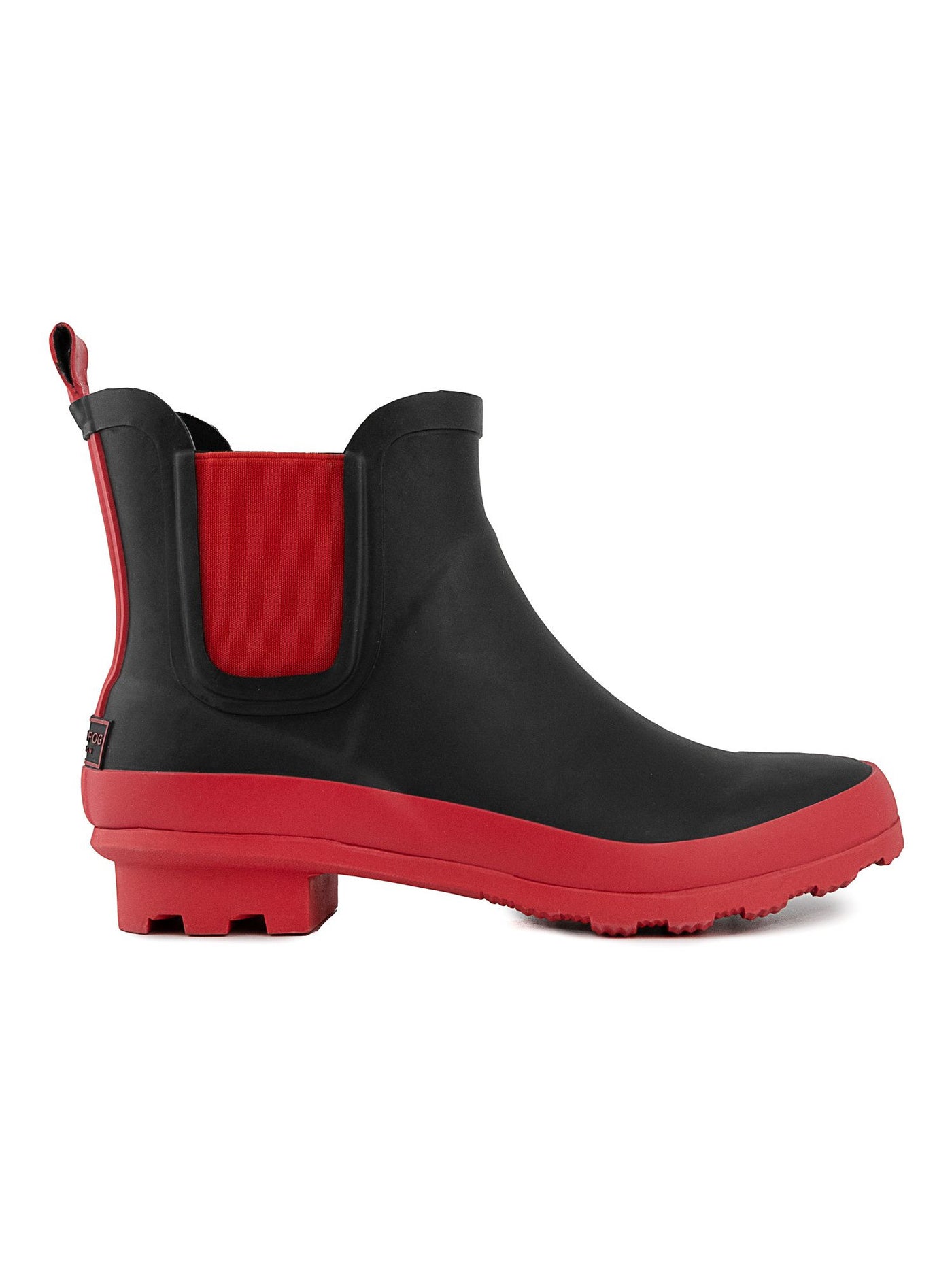 LONDON FOG Womens Black Removable Insole Goring Wembley Round Toe Block Heel Rain Boots 7 M