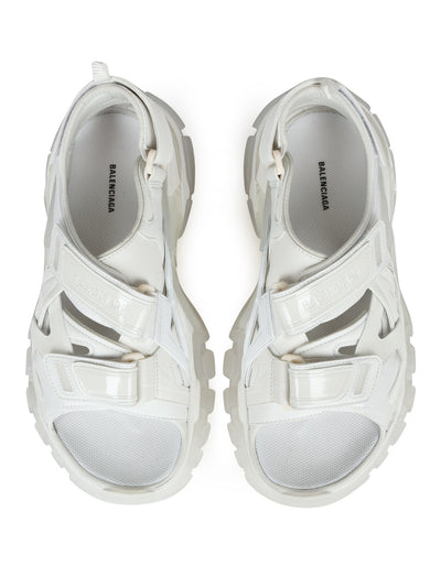BALENCIAGA Womens White Translucent Logo Comfort Open Toe Sandals Shoes 36