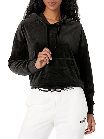 PUMA Womens Pocketed Drawstring Hood Sweatshirt