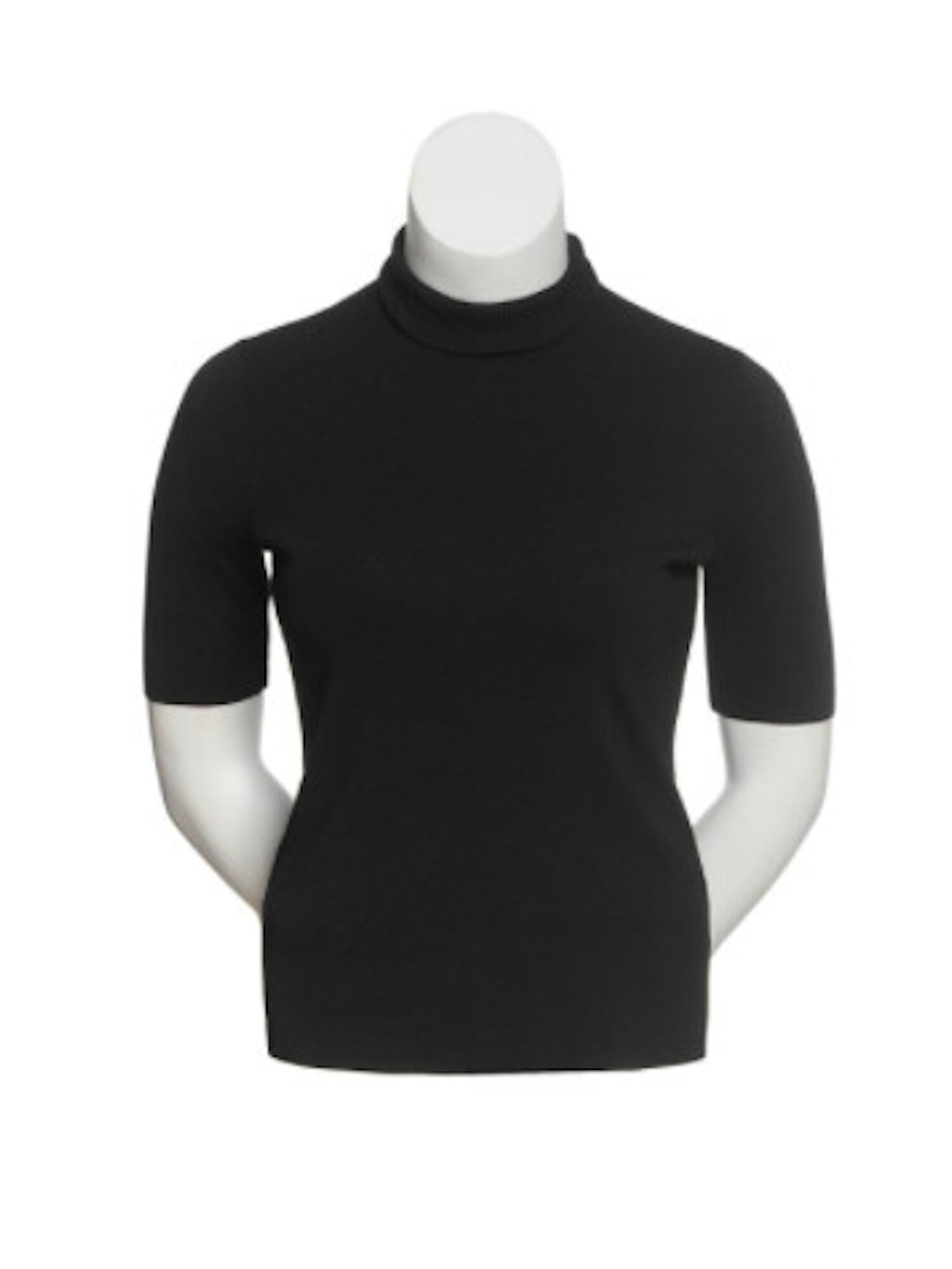 ANNE KLEIN Womens Black Short Sleeve Crew Neck T-Shirt S