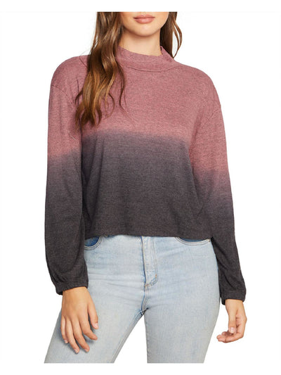 CHASER Womens Ribbed Long Sleeve Mock Neck Pullover Sweater