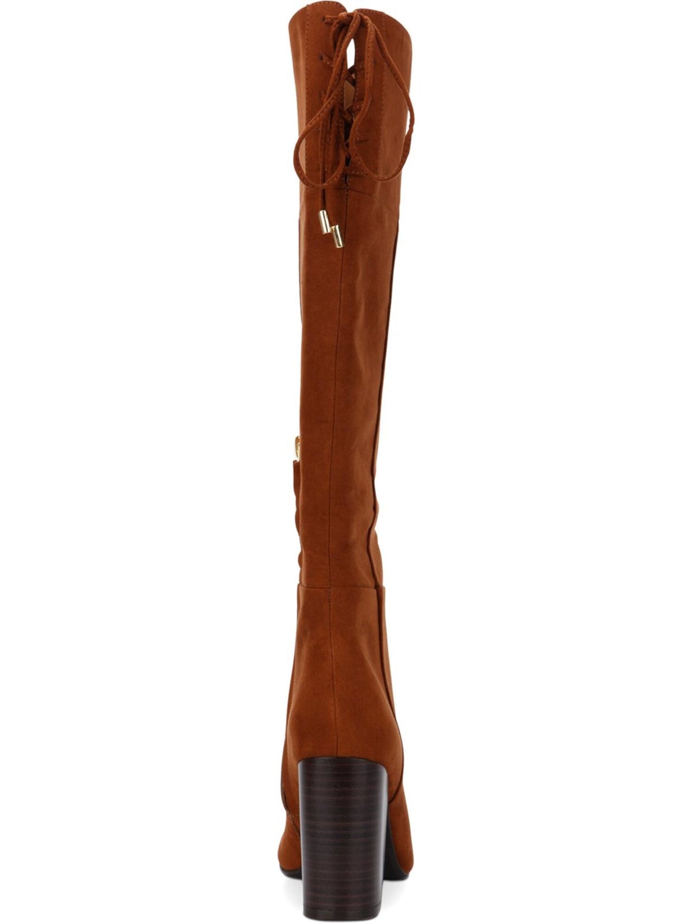 REACTION KENNETH COLE Womens Brown Zipper Adjustable Comfort Corie Round Toe Dress Boots Shoes 8 M