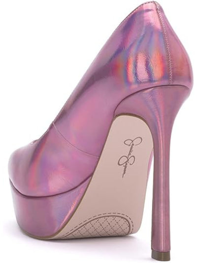 JESSICA SIMPSON Womens Pink 1" Platform Cushioned Jariah Pointed Toe Platform Slip On Dress Pumps Shoes 6.5 M