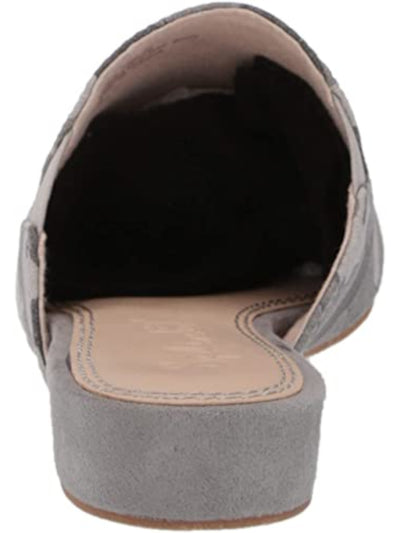 SPEECHLESS Womens Gray Camouflage Stretch Gore Comfort Lorne Round Toe Wedge Slip On Mules 6 M