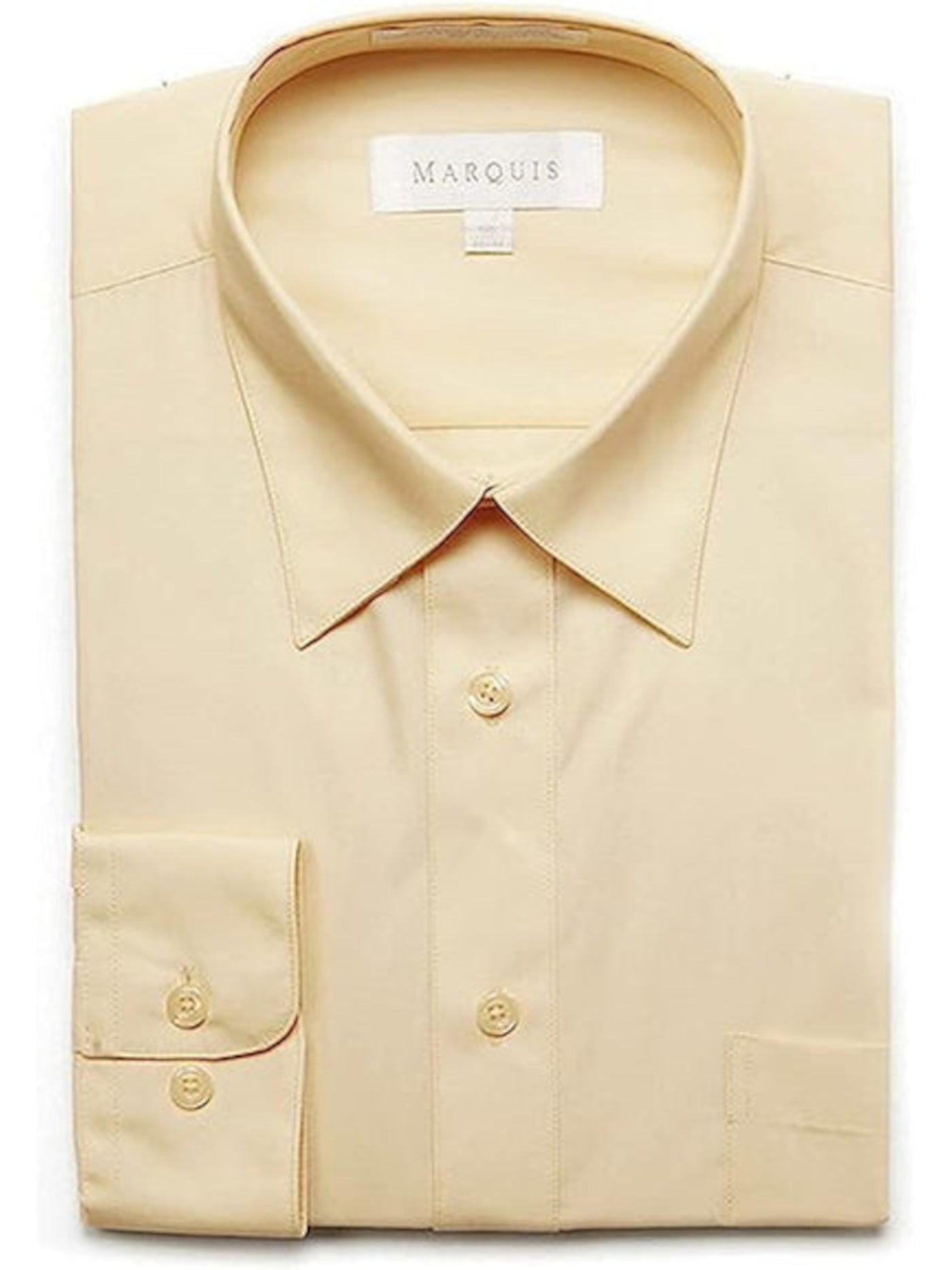 MARQUIS Mens Yellow Point Collar Classic Fit Button Down Shirt 18.5- 36\37