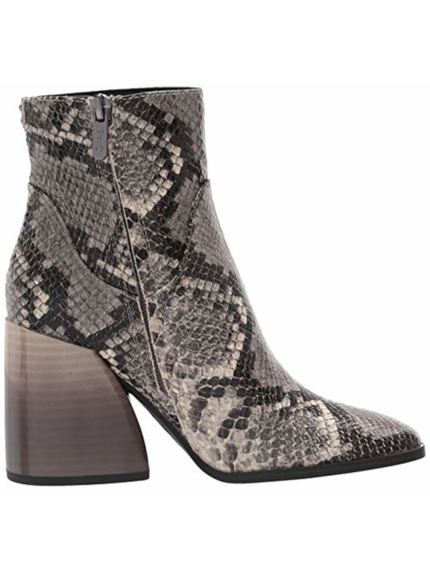 CIRCUS BY SAM EDELMAN Womens Gray Animal Print Block Heel Zip-Up Dress Booties 11