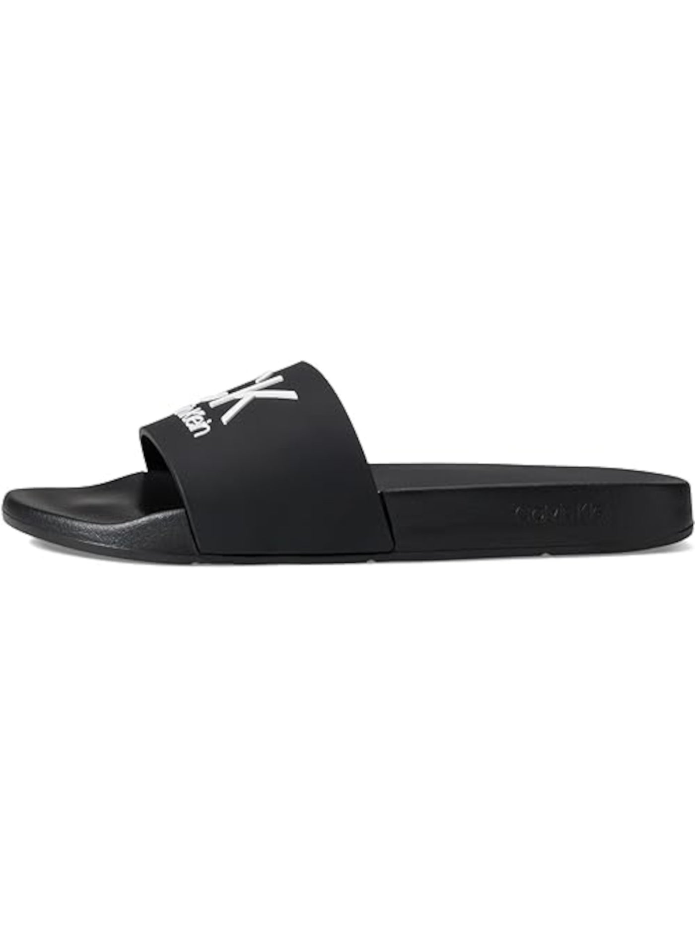 CALVIN KLEIN Mens Black Colorblocked Stripe Logo Comfort Cushioned Ark Open Toe Slide Sandals Shoes 11