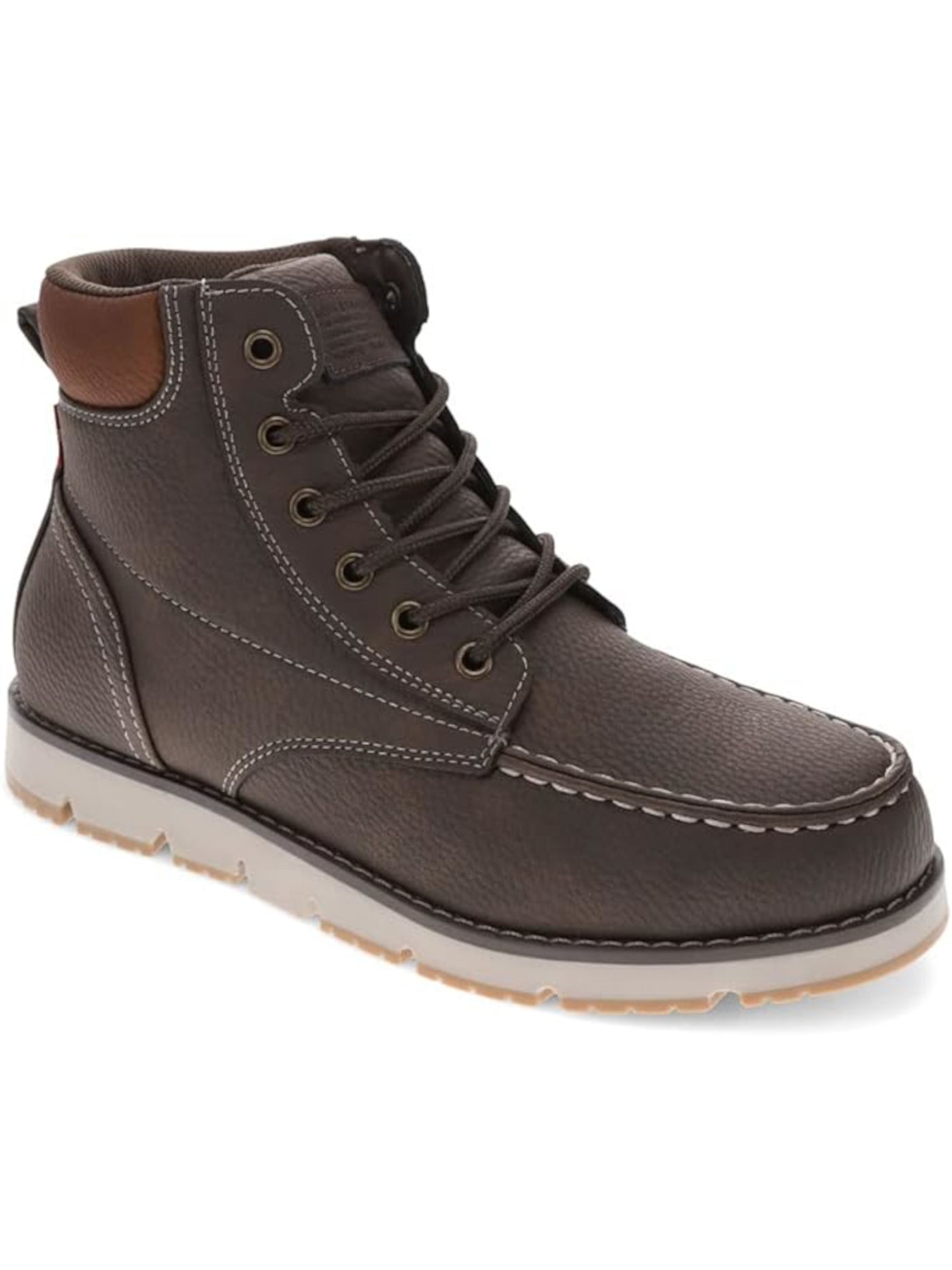 LEVI'S Mens Brown Back Pull-Tab Cushioned Breathable Dean Round Toe Wedge Lace-Up Chukka Boots 11