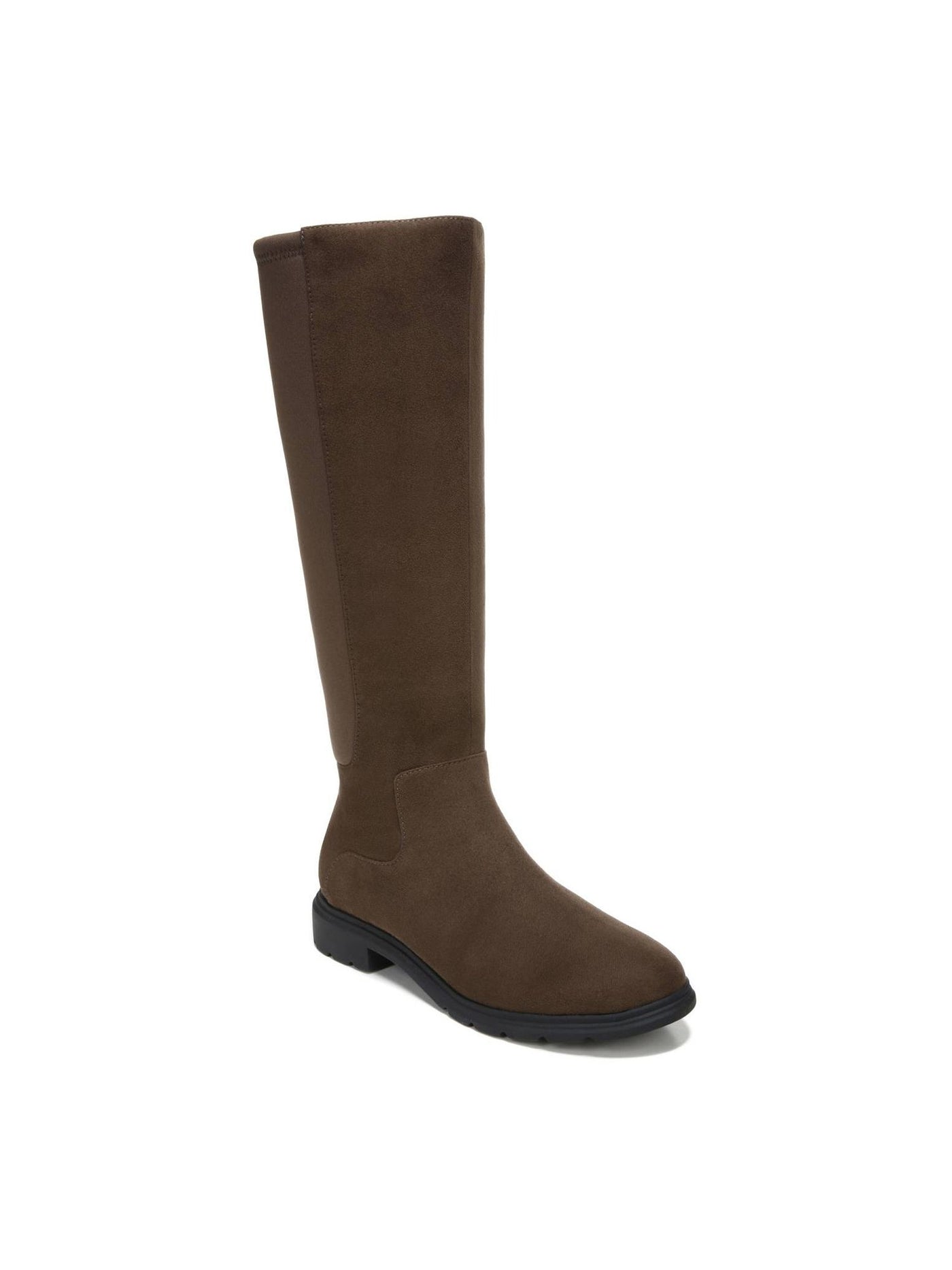 DR SCHOLLS Womens Brown Cushioned New Start Almond Toe Block Heel Zip-Up Boots Shoes 9 M