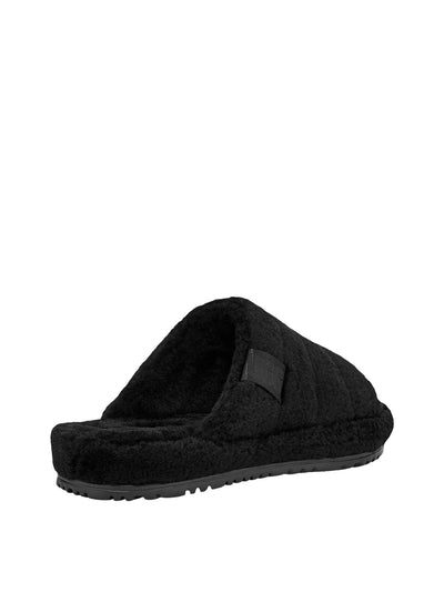 UGG Mens Black Comfort Fluff You Round Toe Platform Slip On Slippers Shoes 8