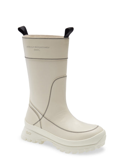 STELLAMCCARTNEY Womens Ivory Utility Lug Sole Trace Round Toe Boots Shoes 41