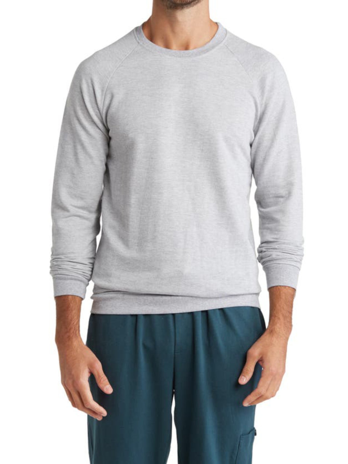 SURF & SWIM CO. Mens Gray Heather Long Sleeve Crew Neck Sweatshirt L