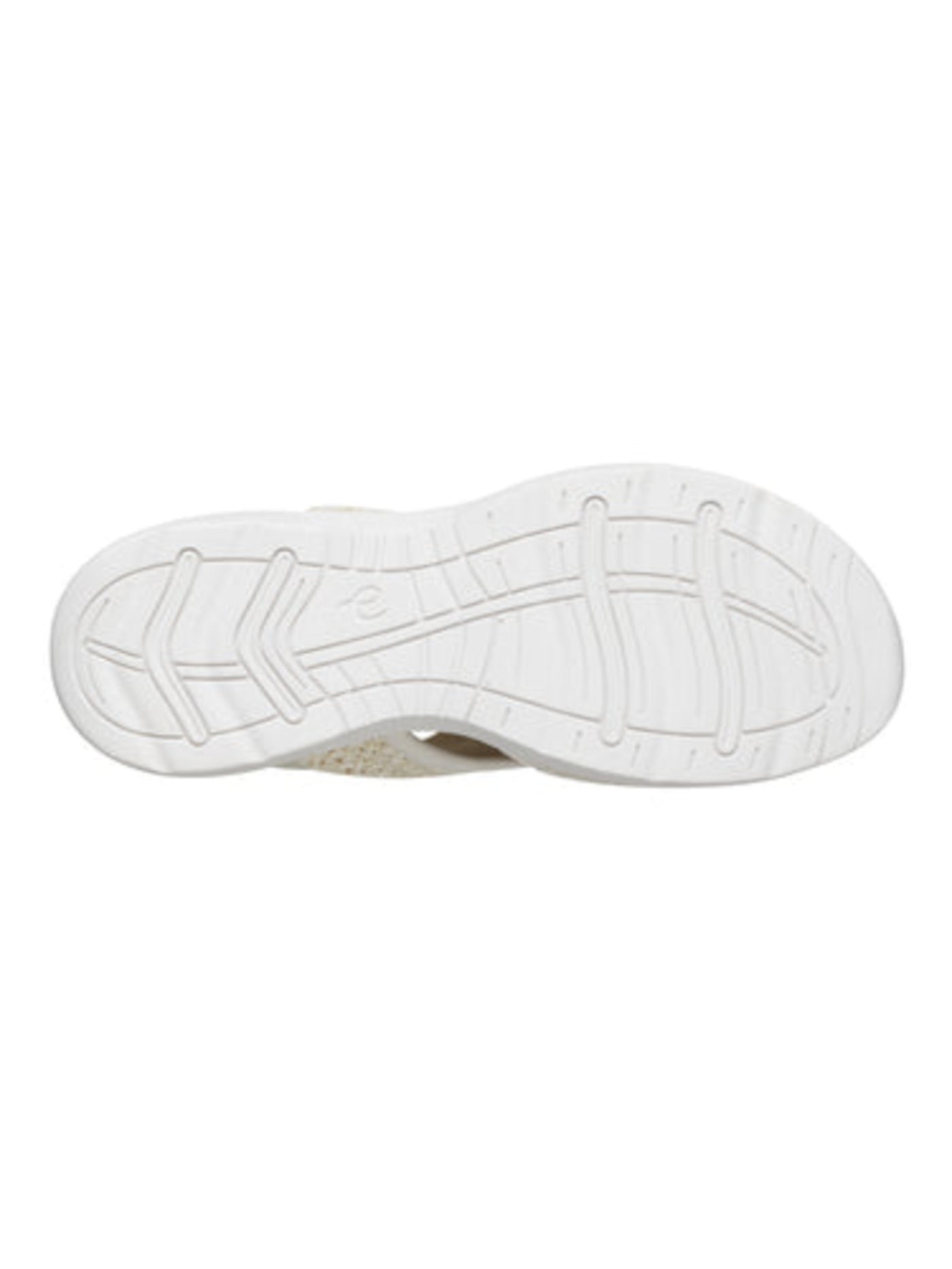 EASY SPIRIT Womens Ivory Mixed Media Lightweight Cut Out Comfort Breathable Cushioned Traciee Round Toe Wedge Slip On Sandals Shoes M