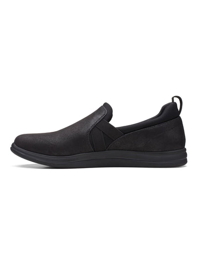 CLOUD STEPPERS BY CLARKS Womens Black Non-Slip Sole Heel Pull-Tab Goring Cushioned Breeze Bali Round Toe Slip On Sneakers Shoes 7 M