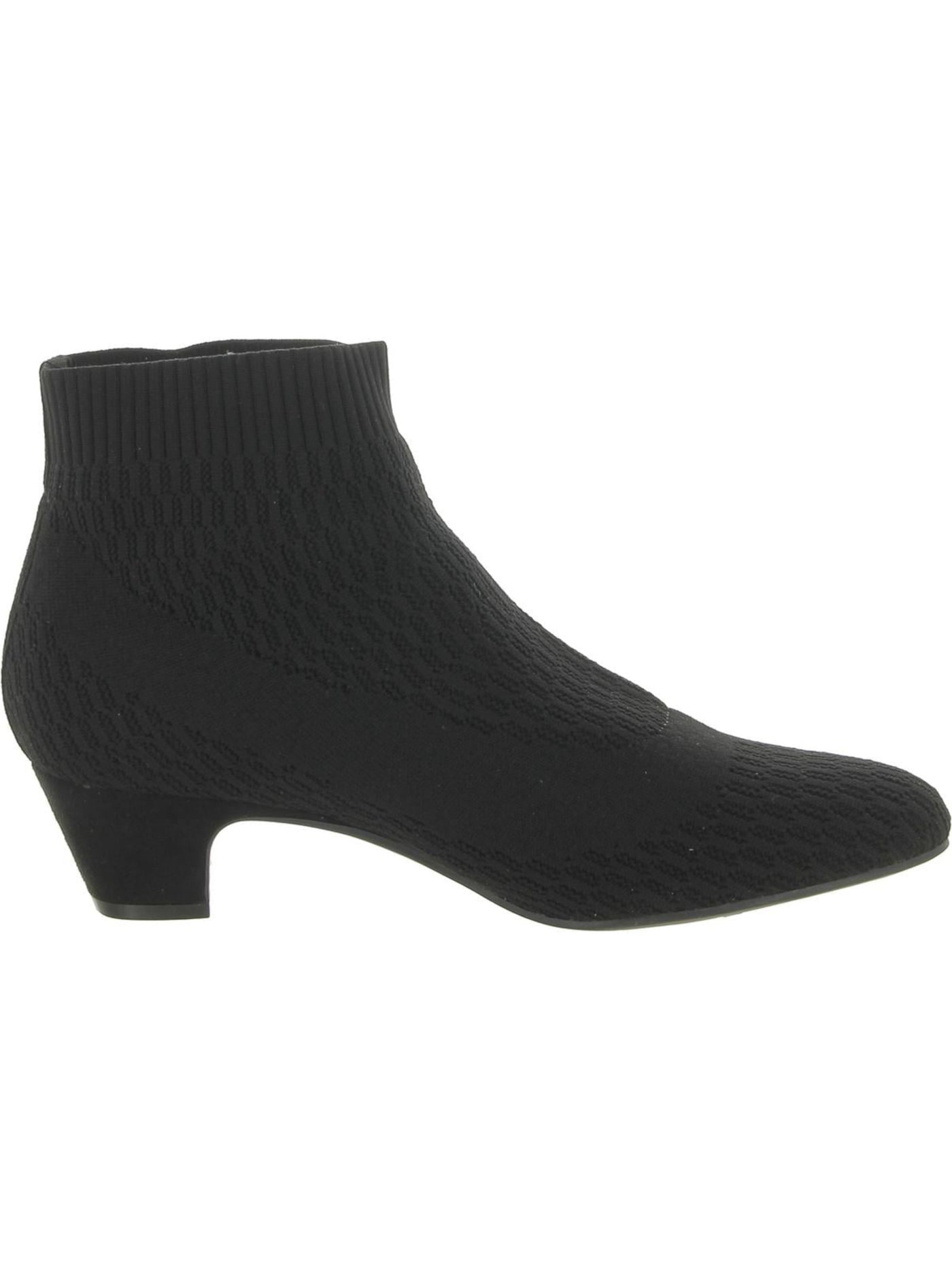 IMPO Womens Black Knit Cushioned Stretch Gewel Almond Toe Dress Booties 8 M