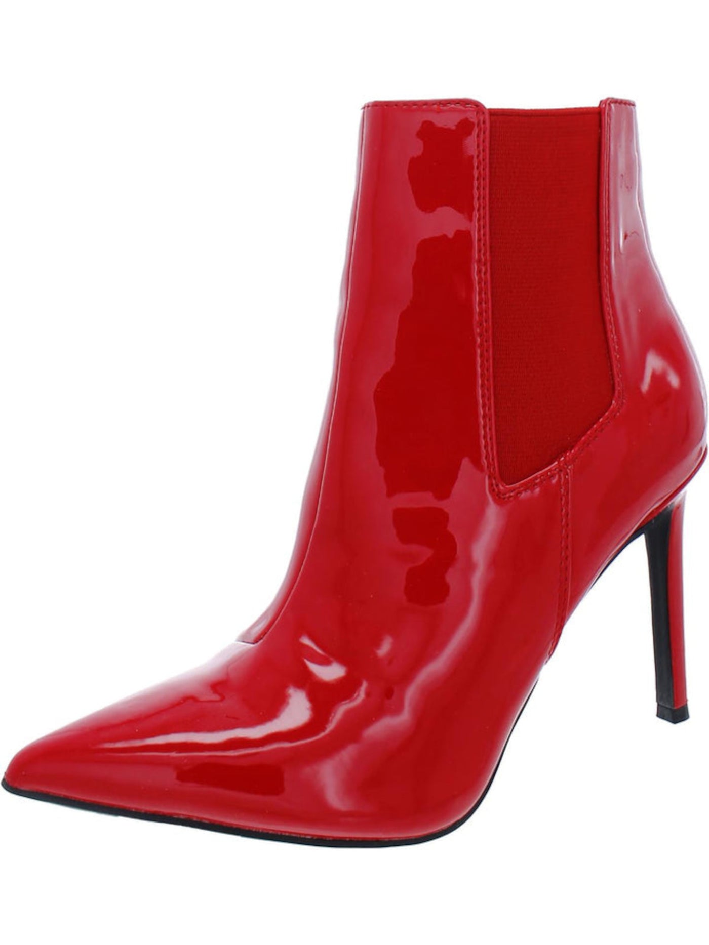 INC Womens Red Comfort Goring Katalina Pointed Toe Stiletto Zip-Up Booties 5.5 M