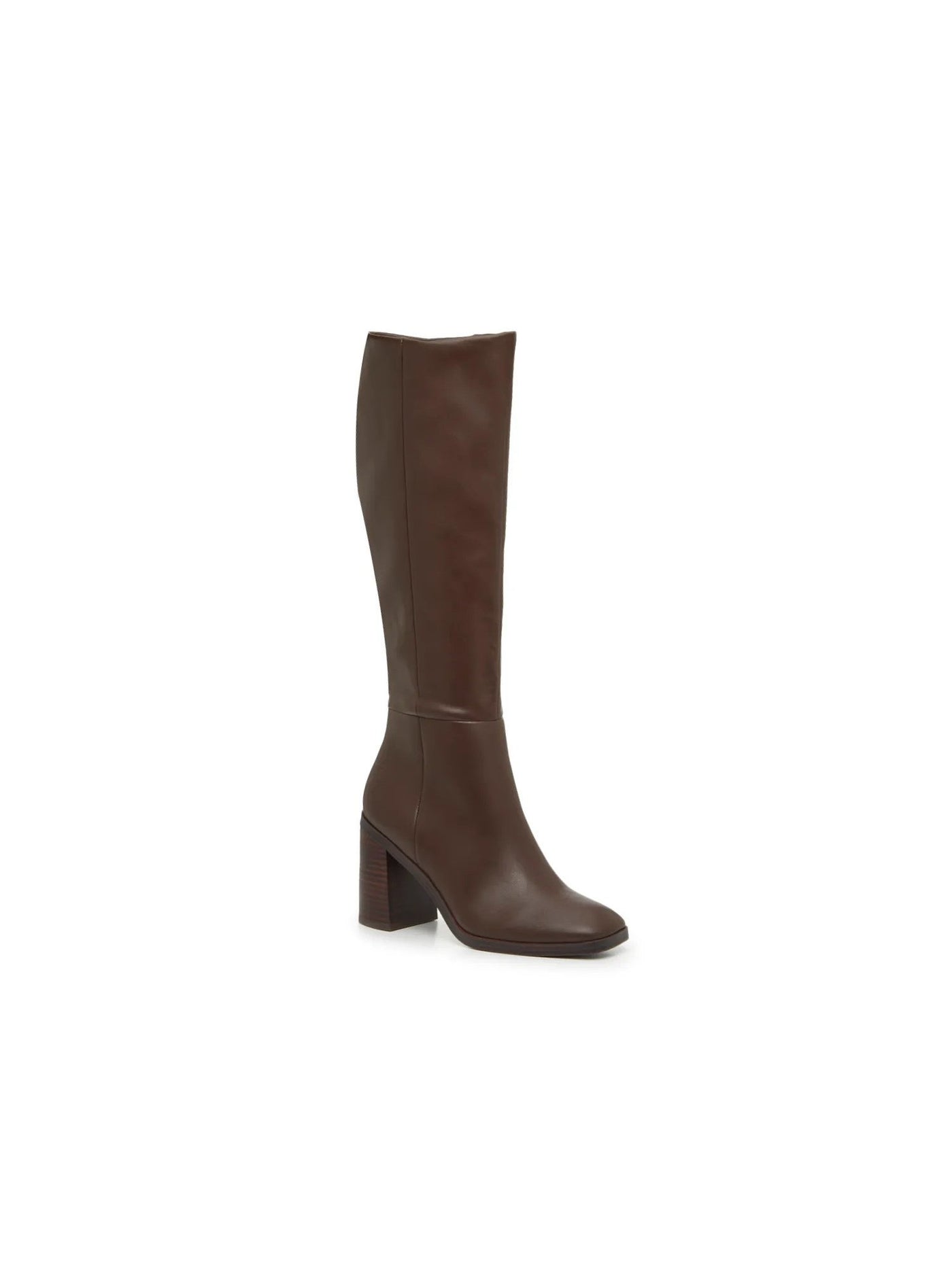 DV DOLCE VITA Womens Brown Ankle Zip Padded Flapper Square Toe Block Heel Dress Boots 8