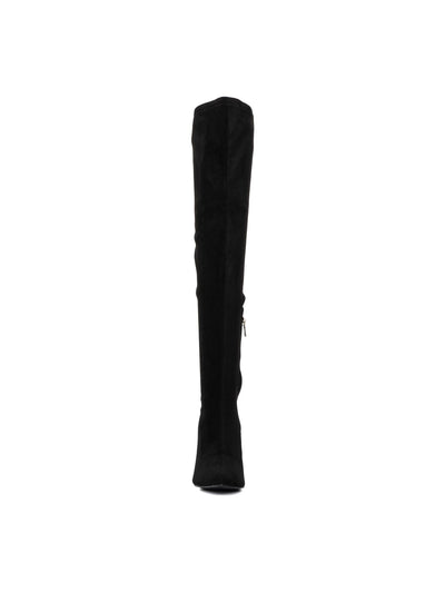 NEW YORK & CO Womens Black Comfort Monia Pointed Toe Block Heel Zip-Up Heeled Boots 8.5 M