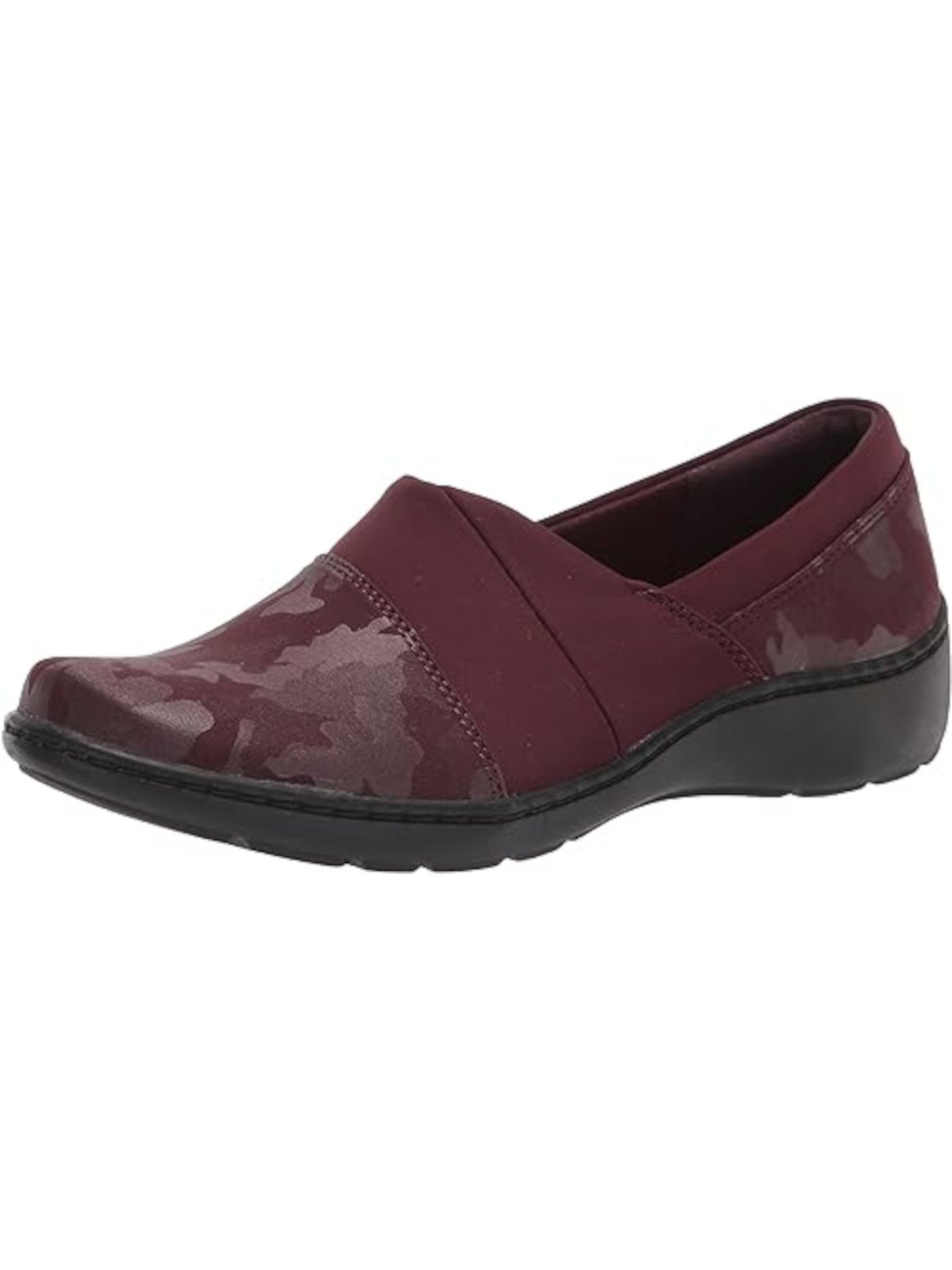 COLLECTION BY CLARKS Womens Maroon Cushioned Cora Round Toe Slip On Flats Shoes 7.5 M