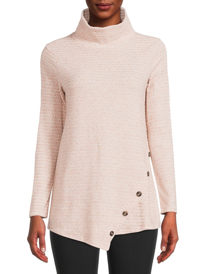 NEW YORK LAUNDRY Womens Beige Long Sleeve Mock Neck Wear To Work Sweater XL