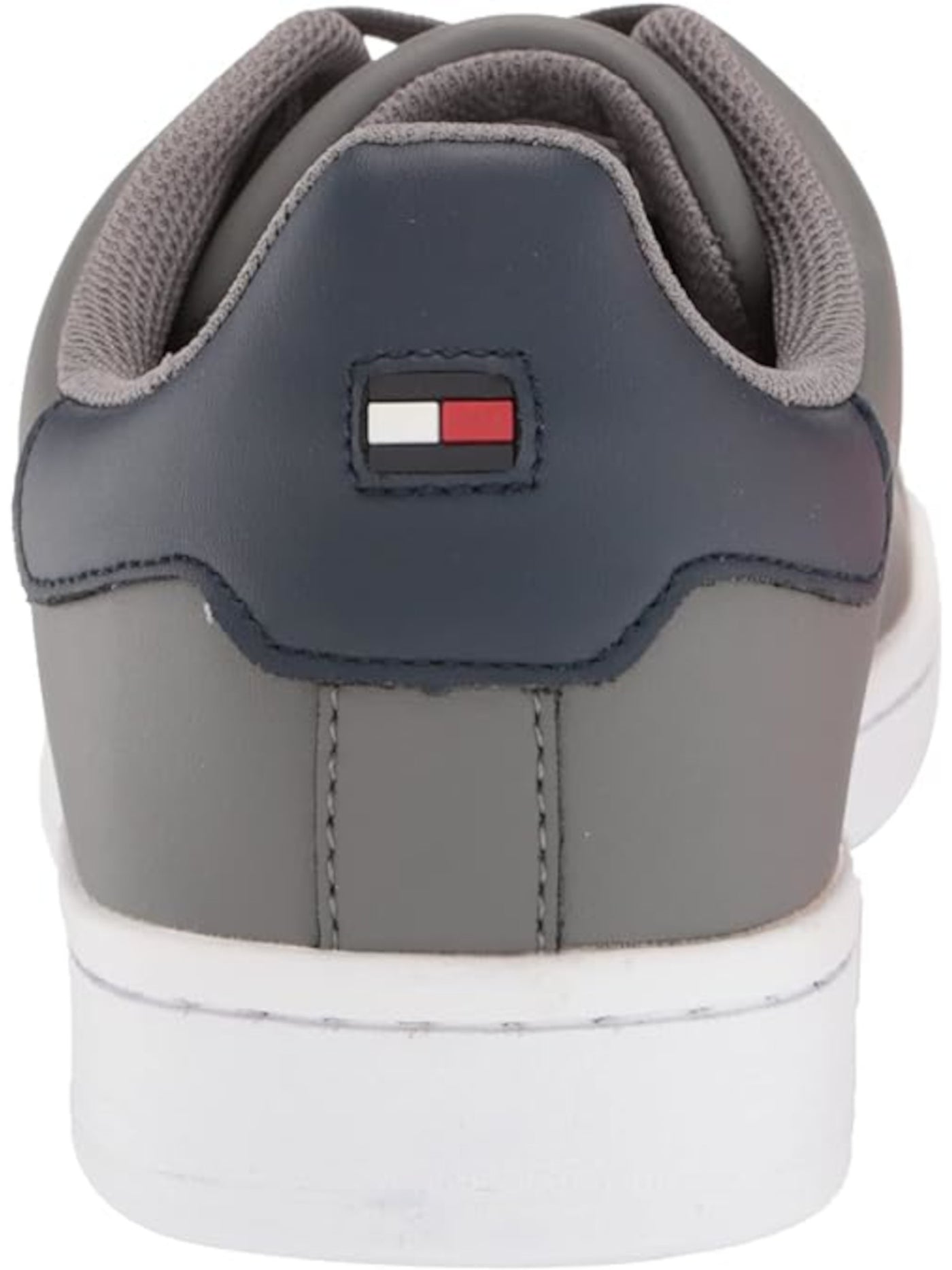 TOMMY HILFIGER Mens Gray Removable Insole Logo Lampkin Round Toe Platform Lace-Up Sneakers Shoes 8
