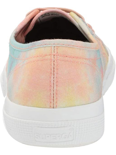 SUPERGA Womens Orange Tie Dye Traction Metal Eyelets Cushioned Logo Fantasy Cotu Round Toe Lace-Up Athletic Sneakers Shoes 39