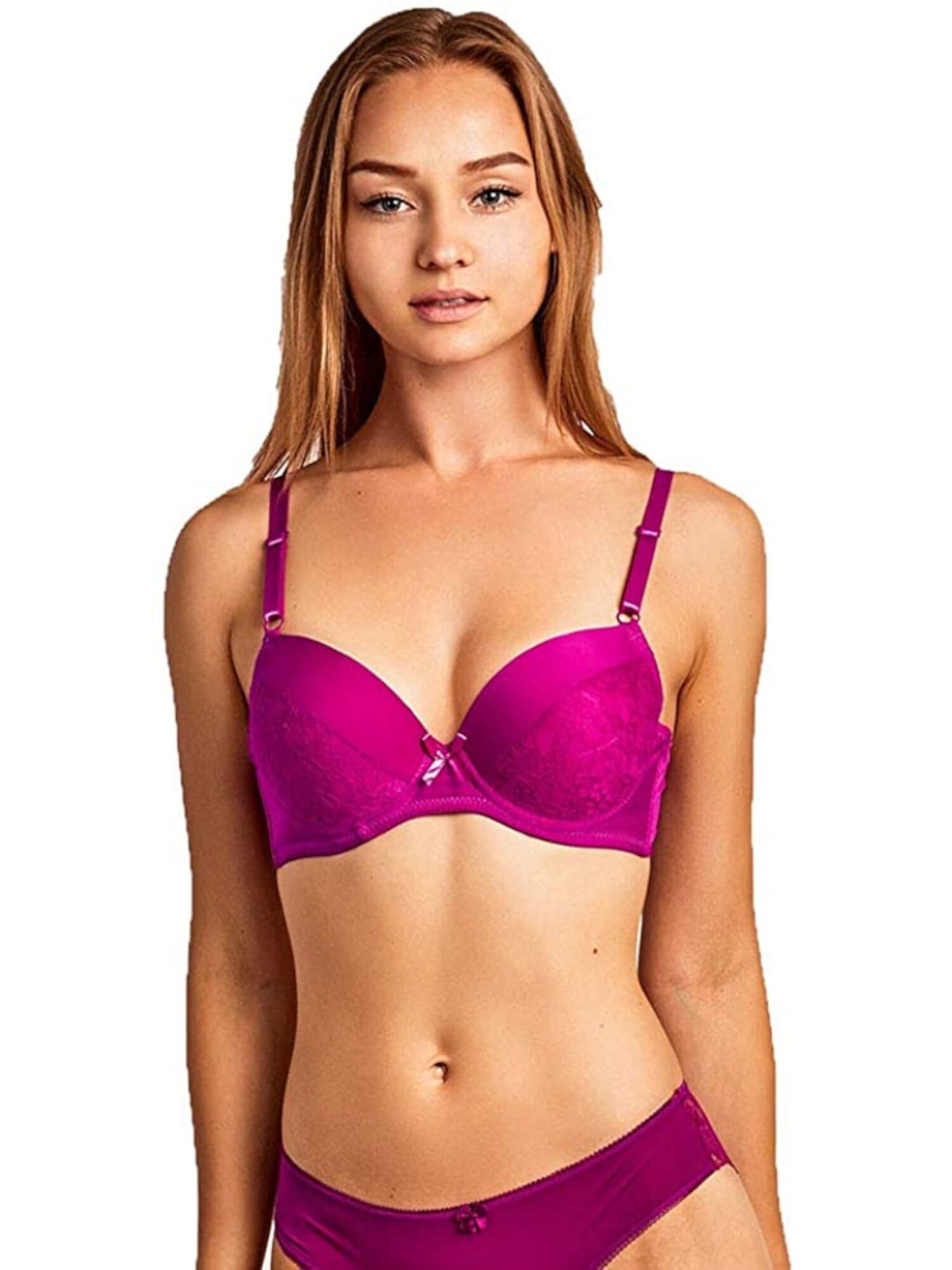 MAMIA Intimates Pink Adjustable Solid Everyday Underwire Bra Size: 38C
