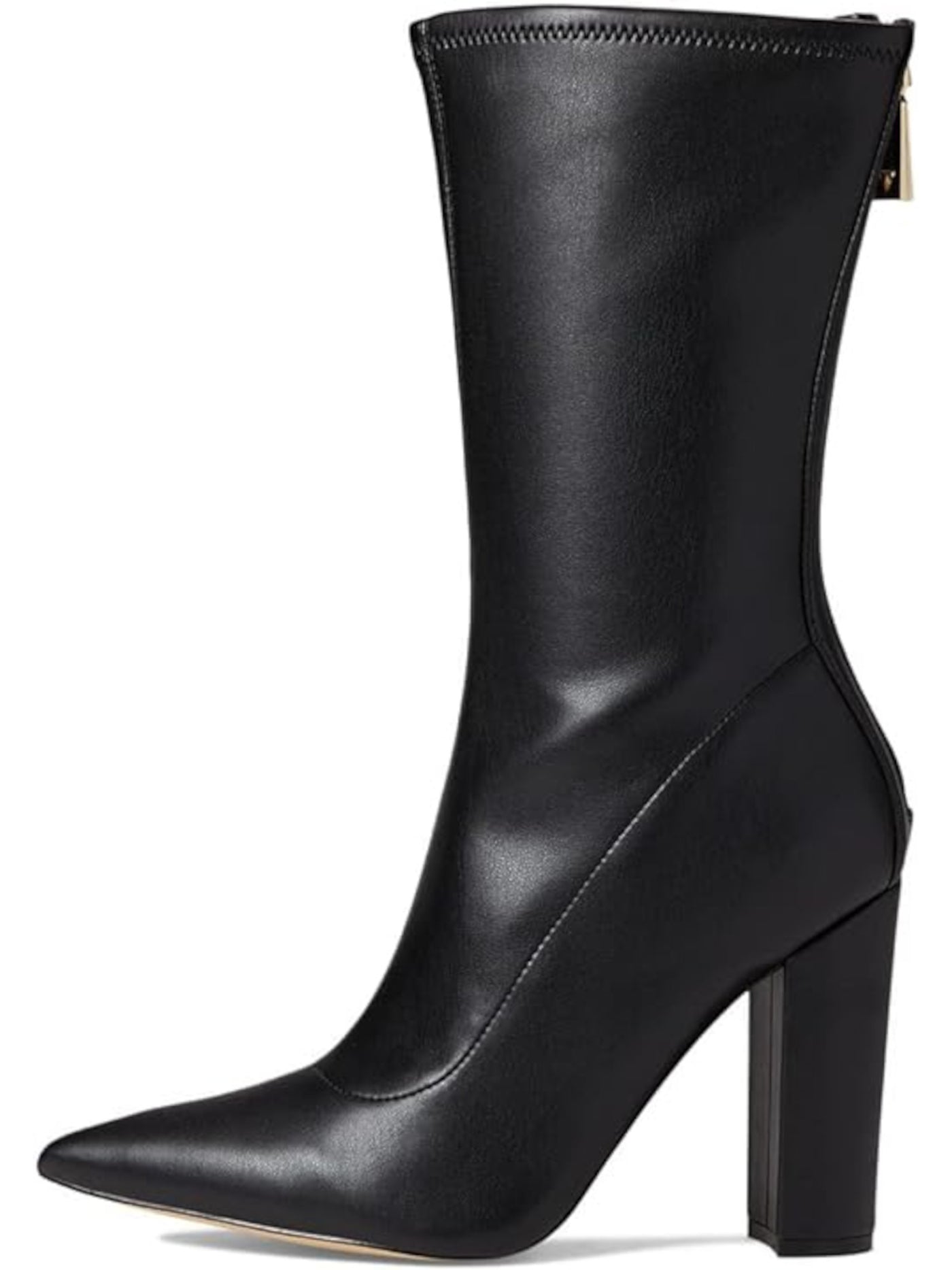 GUESS Womens Black Abbale Pointy Toe Block Heel Zip-Up Dress Boots 5 M
