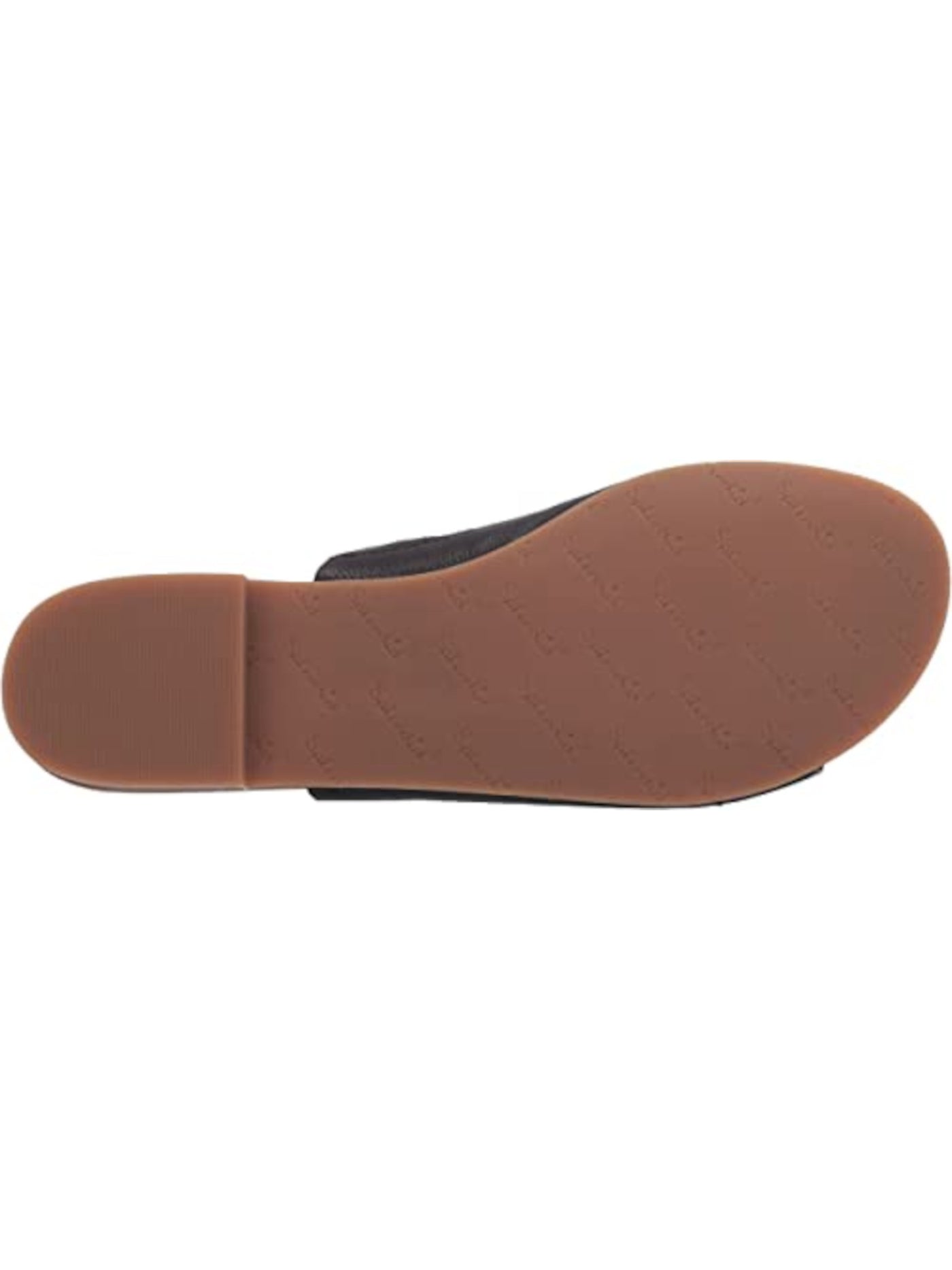 SPLENDID Womens Black Goring Mavis Round Toe Slip On Leather Slide Sandals Shoes M