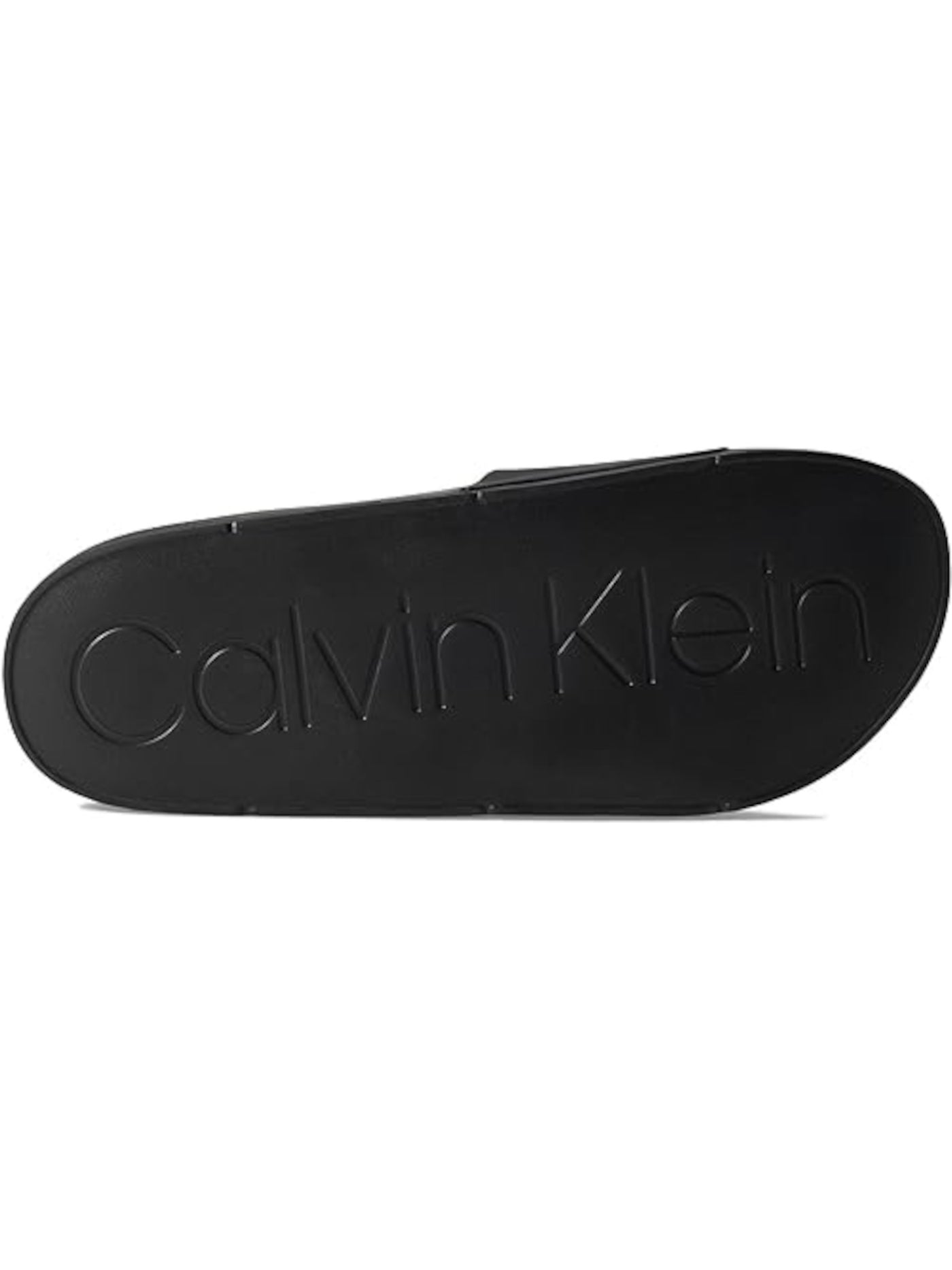 CALVIN KLEIN Mens Black Colorblocked Stripe Logo Comfort Cushioned Ark Open Toe Slide Slide Sandals Shoes