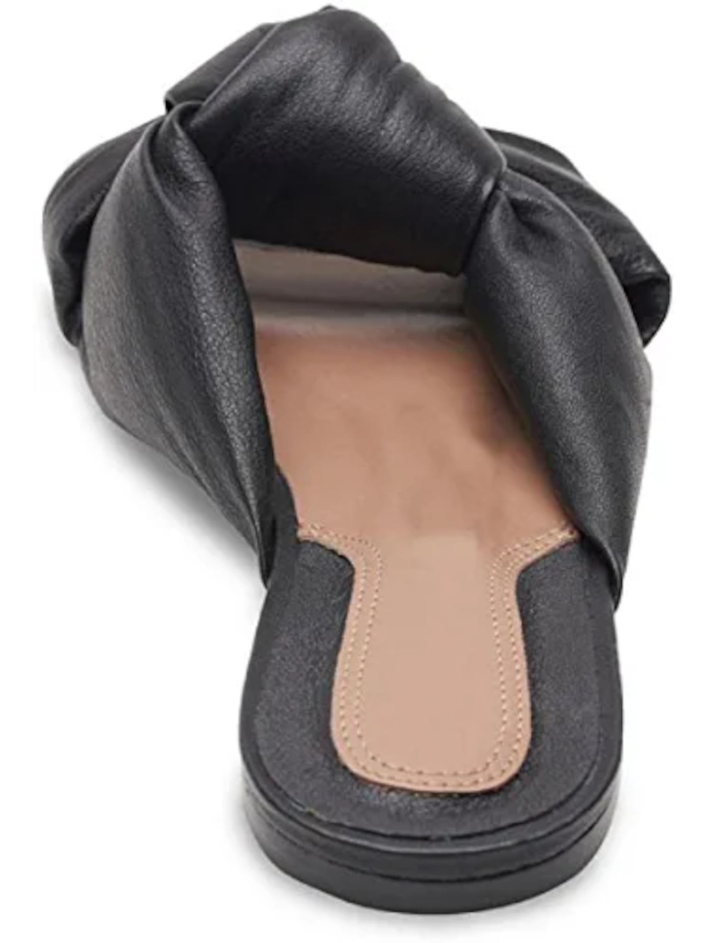 BCBG MAXAZRIA Womens Black Bow Accent Tinsley Round Toe Slip On Slide Sandals Shoes 5.5 M