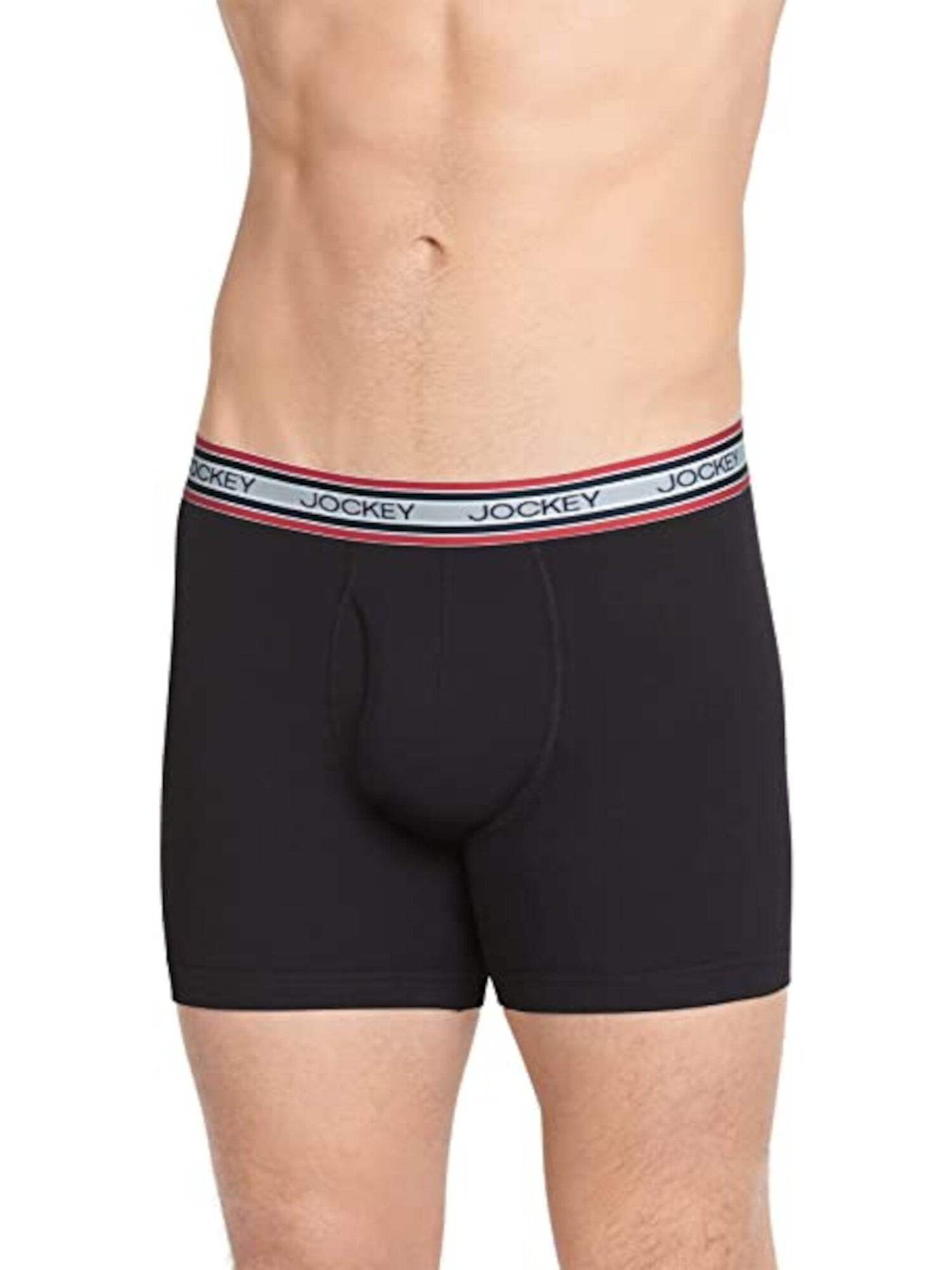 JOCKEY Intimates Black Stripe-Trim Trunk Underwear M