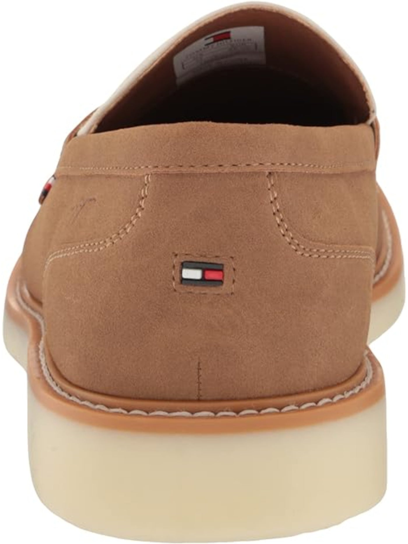 TOMMY HILFIGER Mens Beige Mixed Media Moc Toe Cushioned Sector Round Toe Platform Slip On Loafers Shoes 8 M